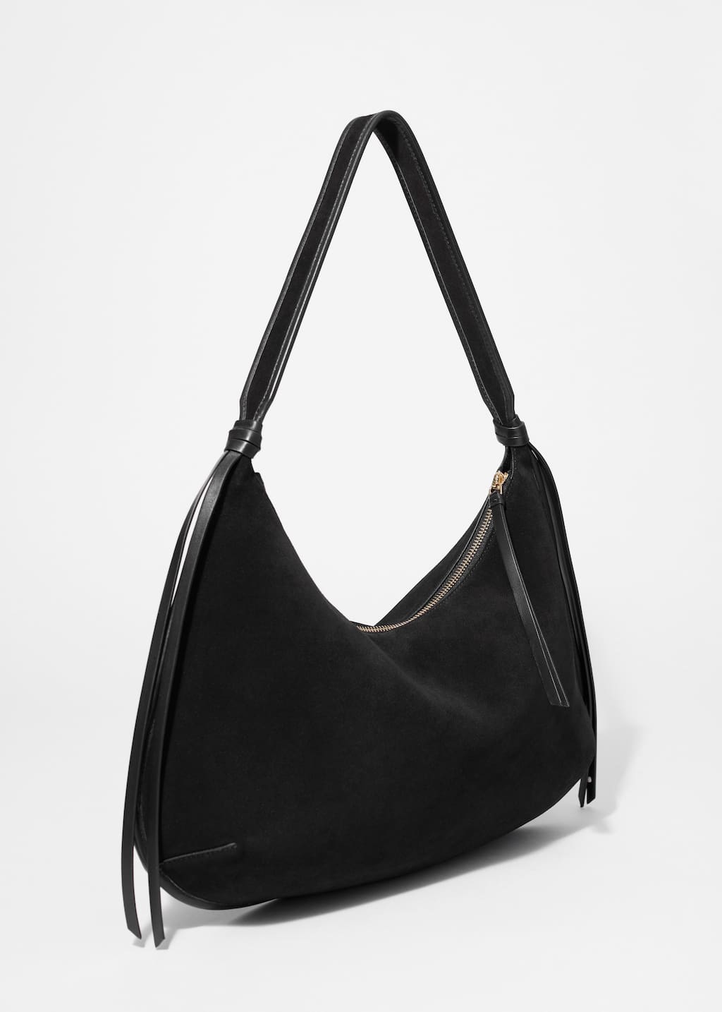 Image of Fringed Suede Shoulder Bag