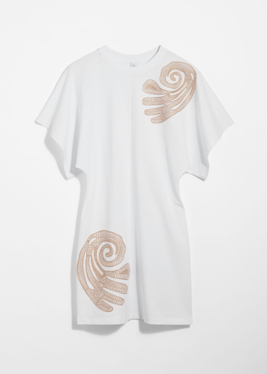 Embroidered T-Shirt Mini Dress - White - Still Life
