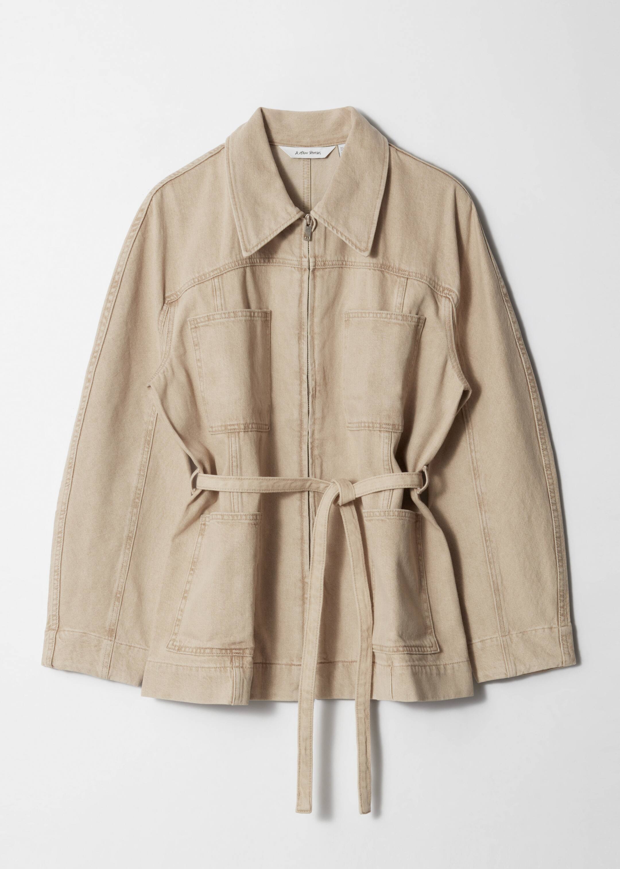 Näytä suurempi kuva: Vyöllinen farkkutakki - Beige - NAISET | H&M FI 7