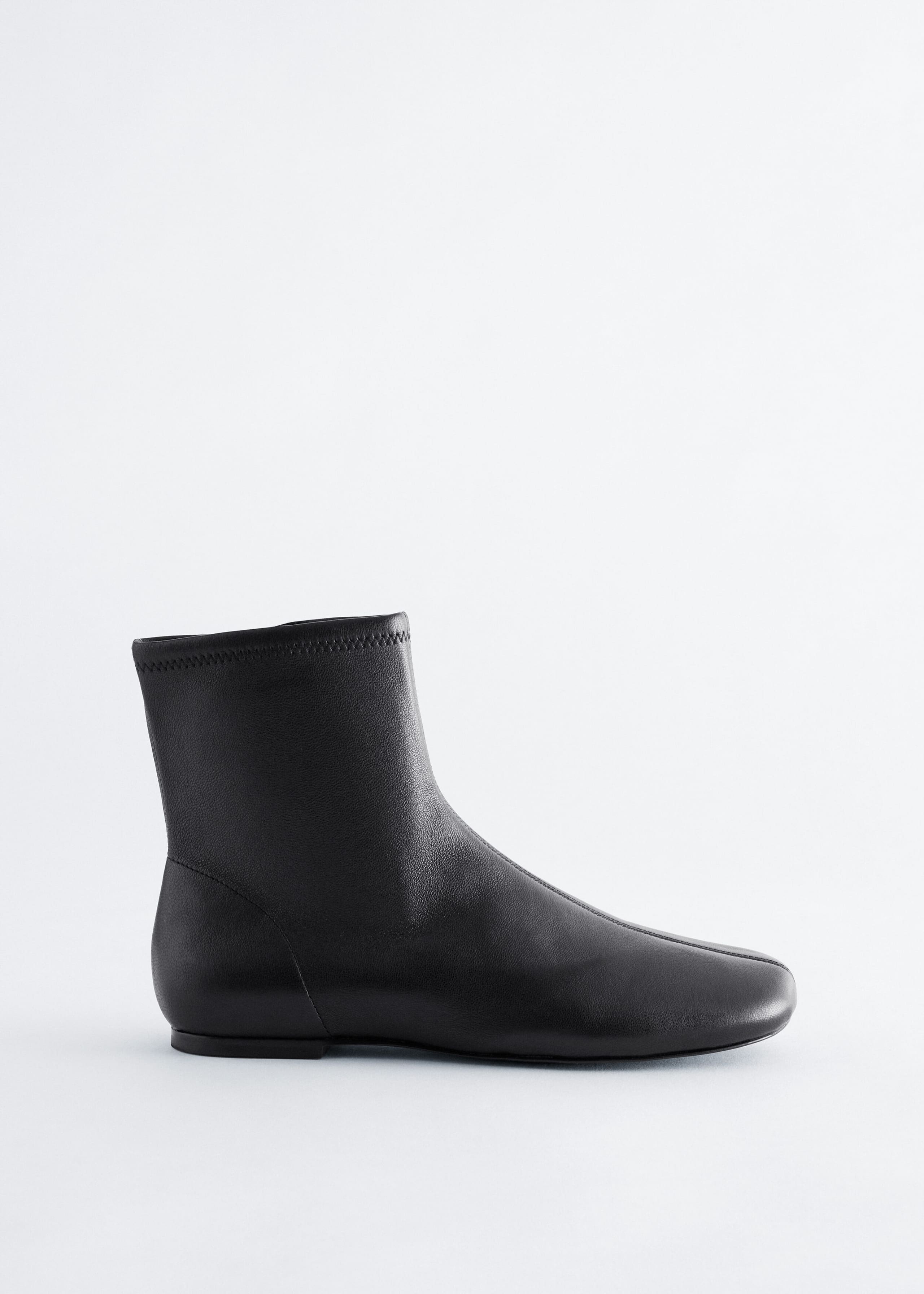 Leather Sock Boots - Black - Still Life