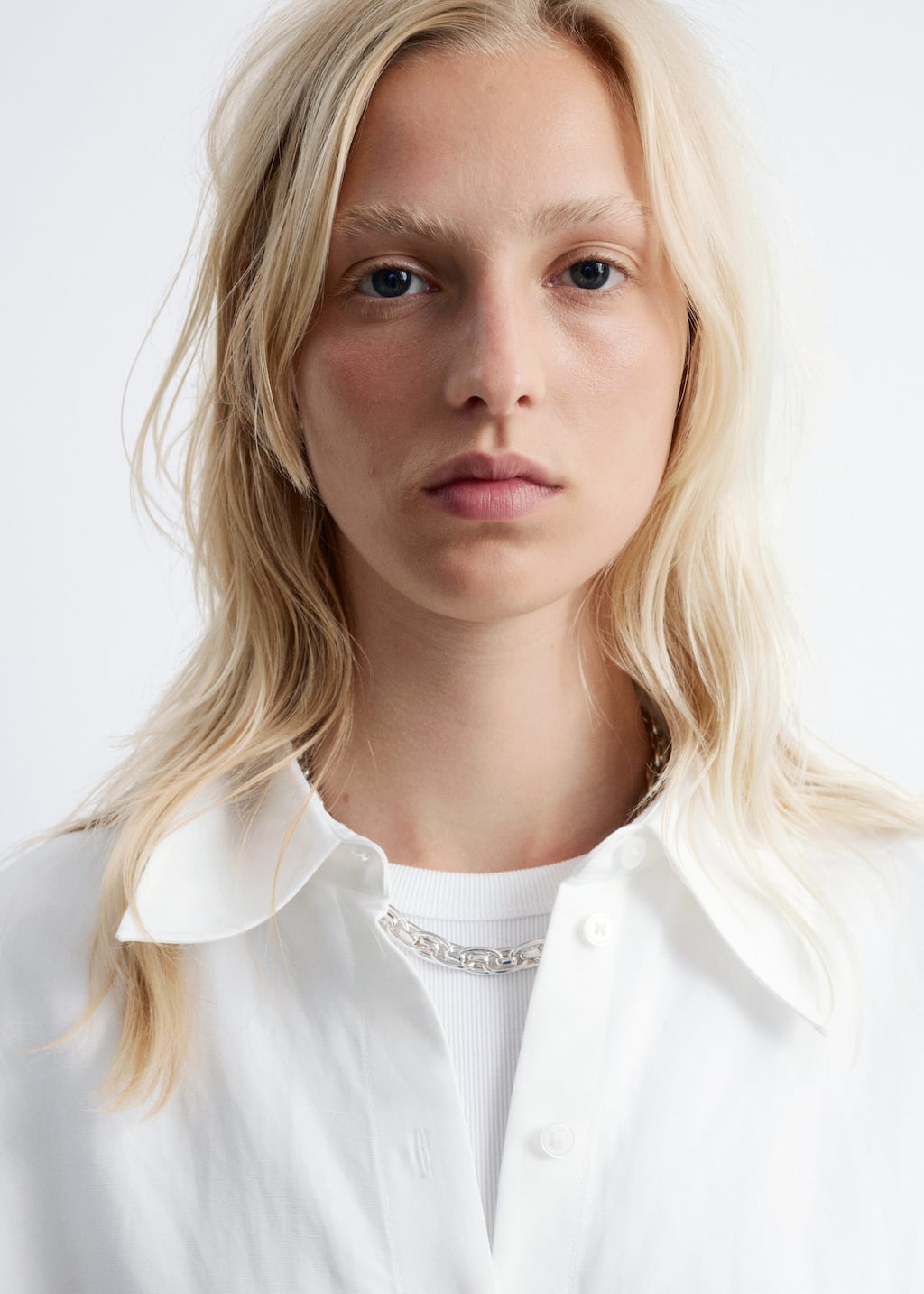 Zwężana koszula – Jasnoniebieski – Lookbook