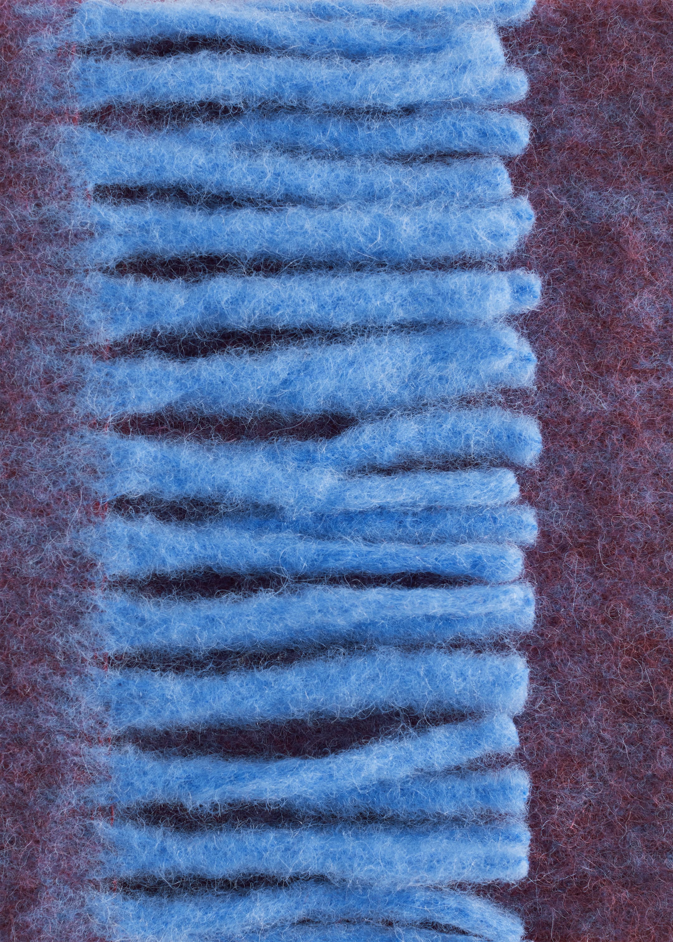 Ver imagem maior: Cachecol com franjas em mistura de alpaca - Roxo/Azul - SENHORA | H&M PT 3