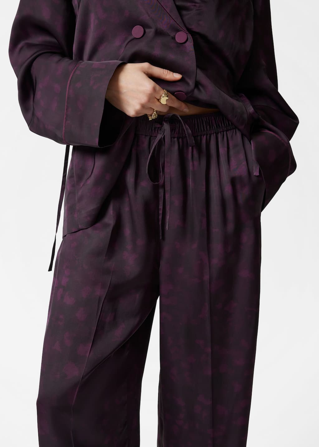 Image of Drawstring Pyjama Trousers