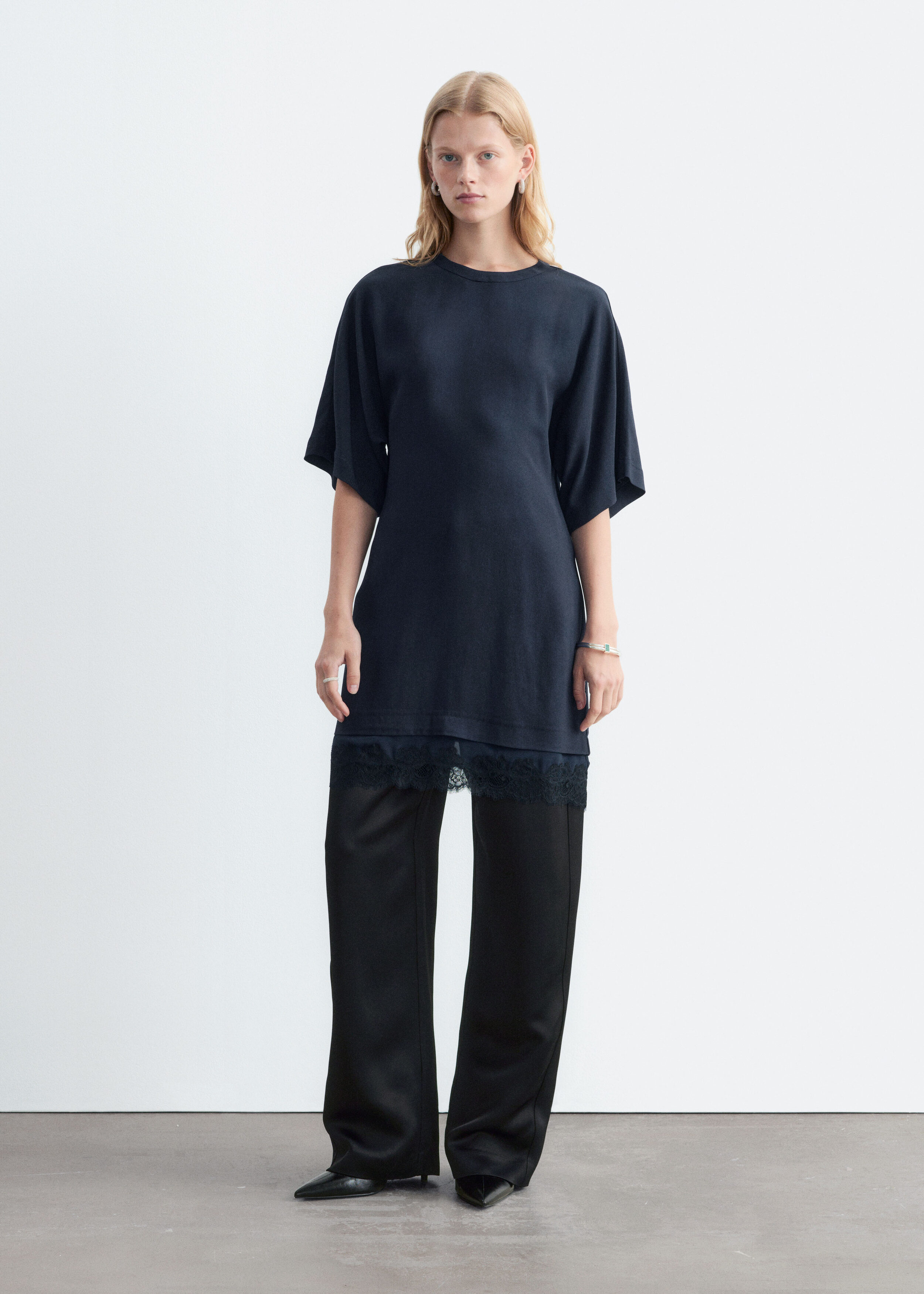 Lace-Panel Mini Dress by & Other Stories