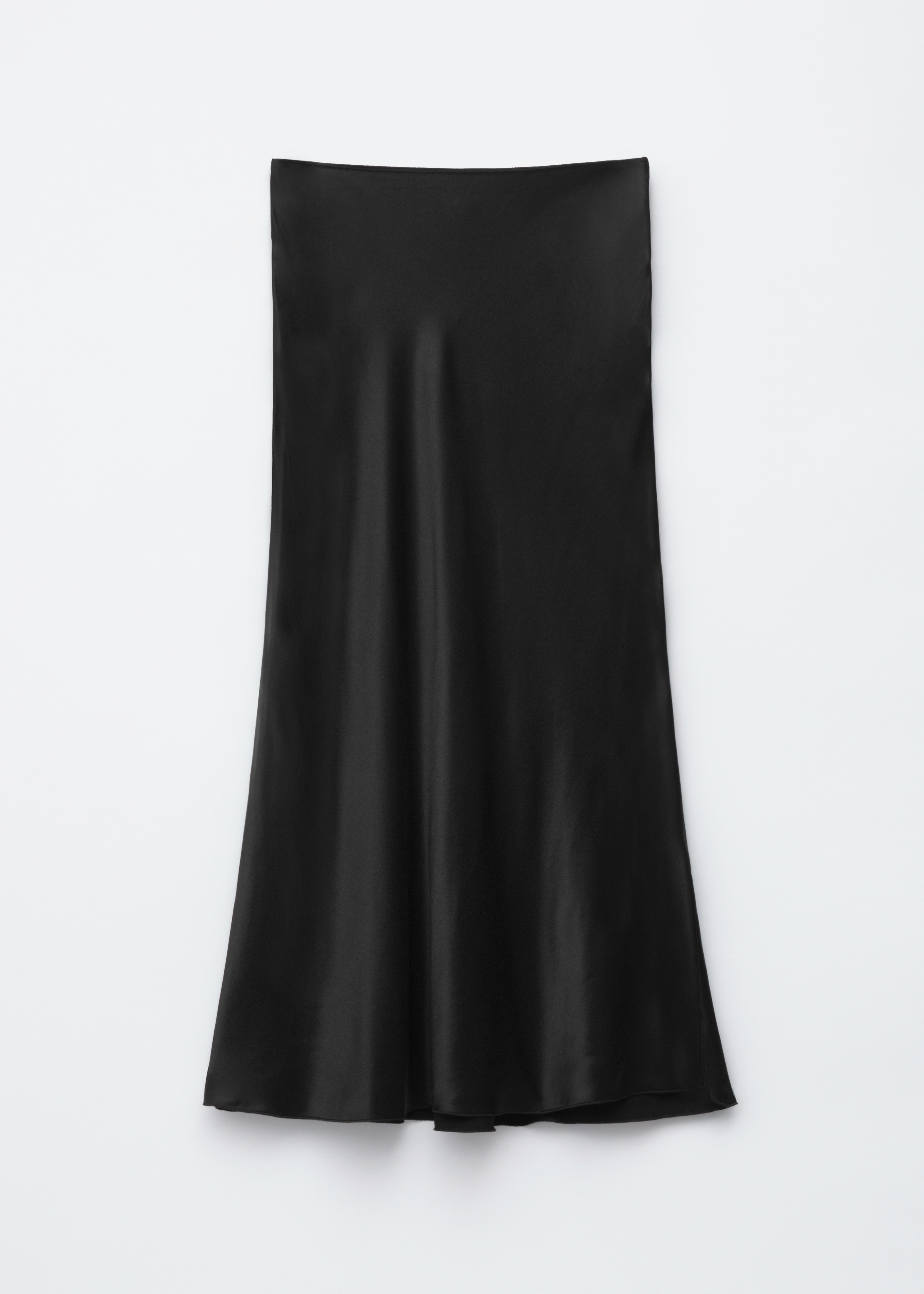 Szatén midi szoknya - Fekete/Sötétbarna/Fehér/Rózsaszín/Világoskék