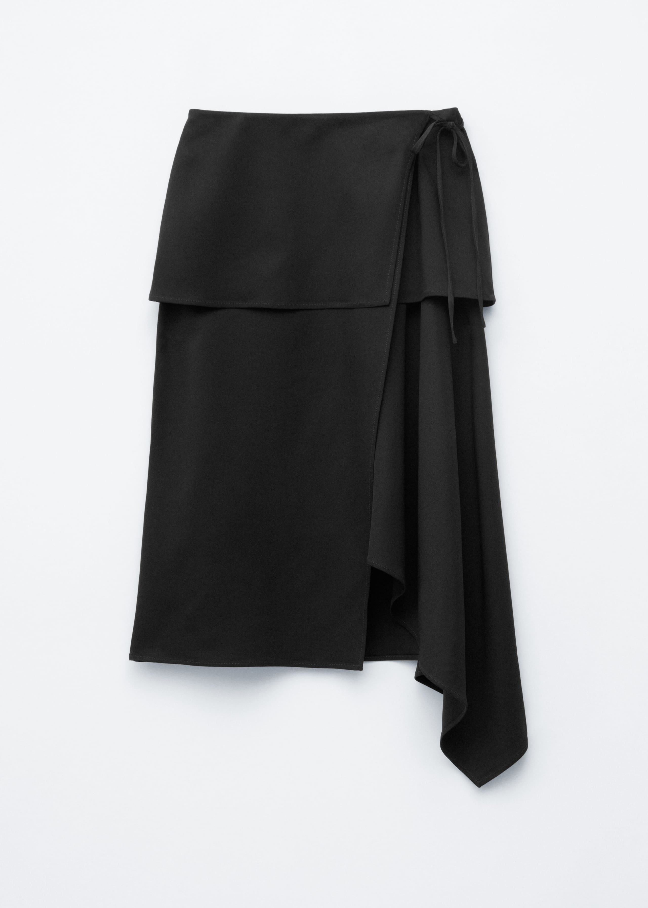 Image of Gonna midi a portafoglio asimmetrica