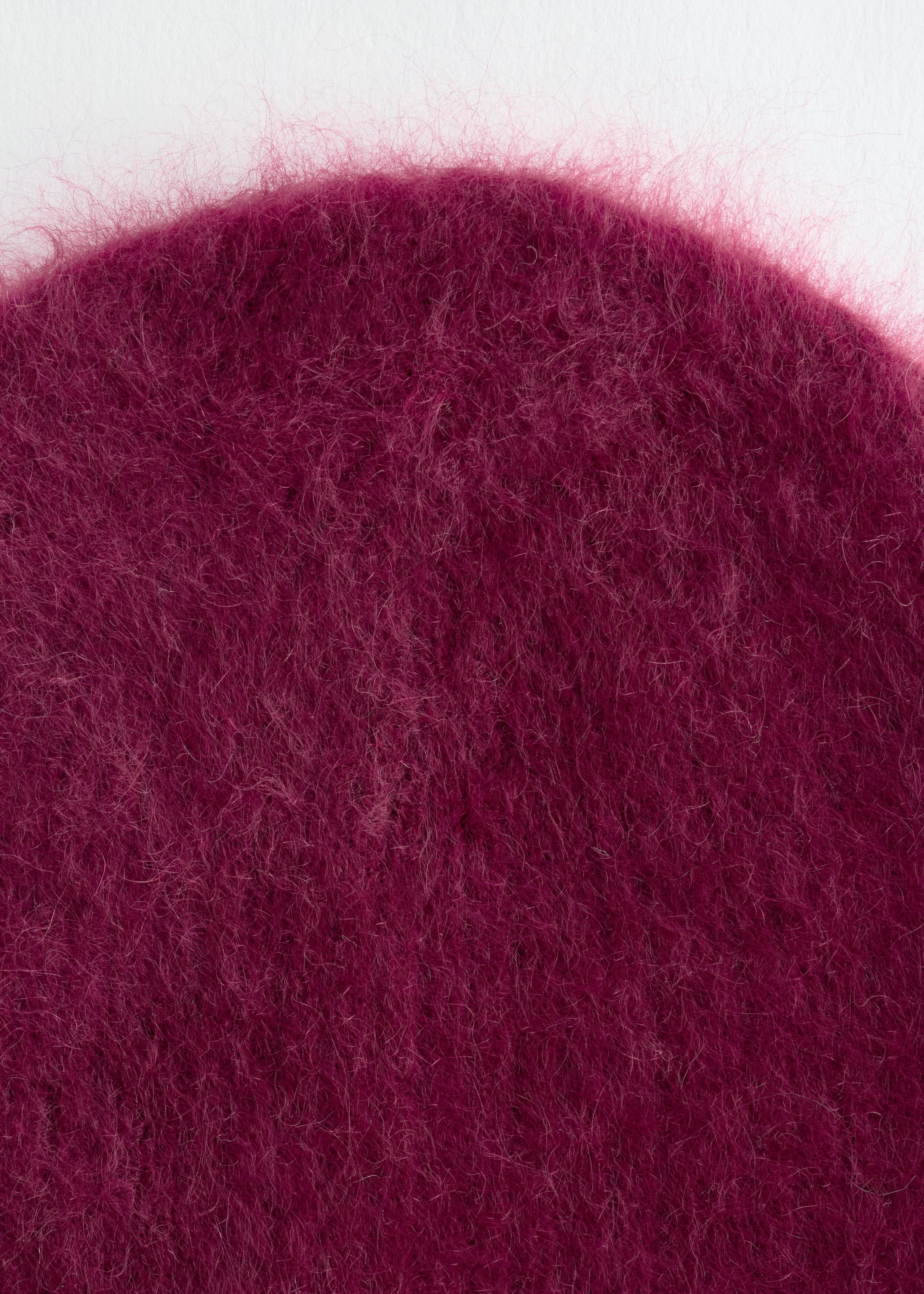 Brushed Cashmere Beanie - Dark Red - Still Life