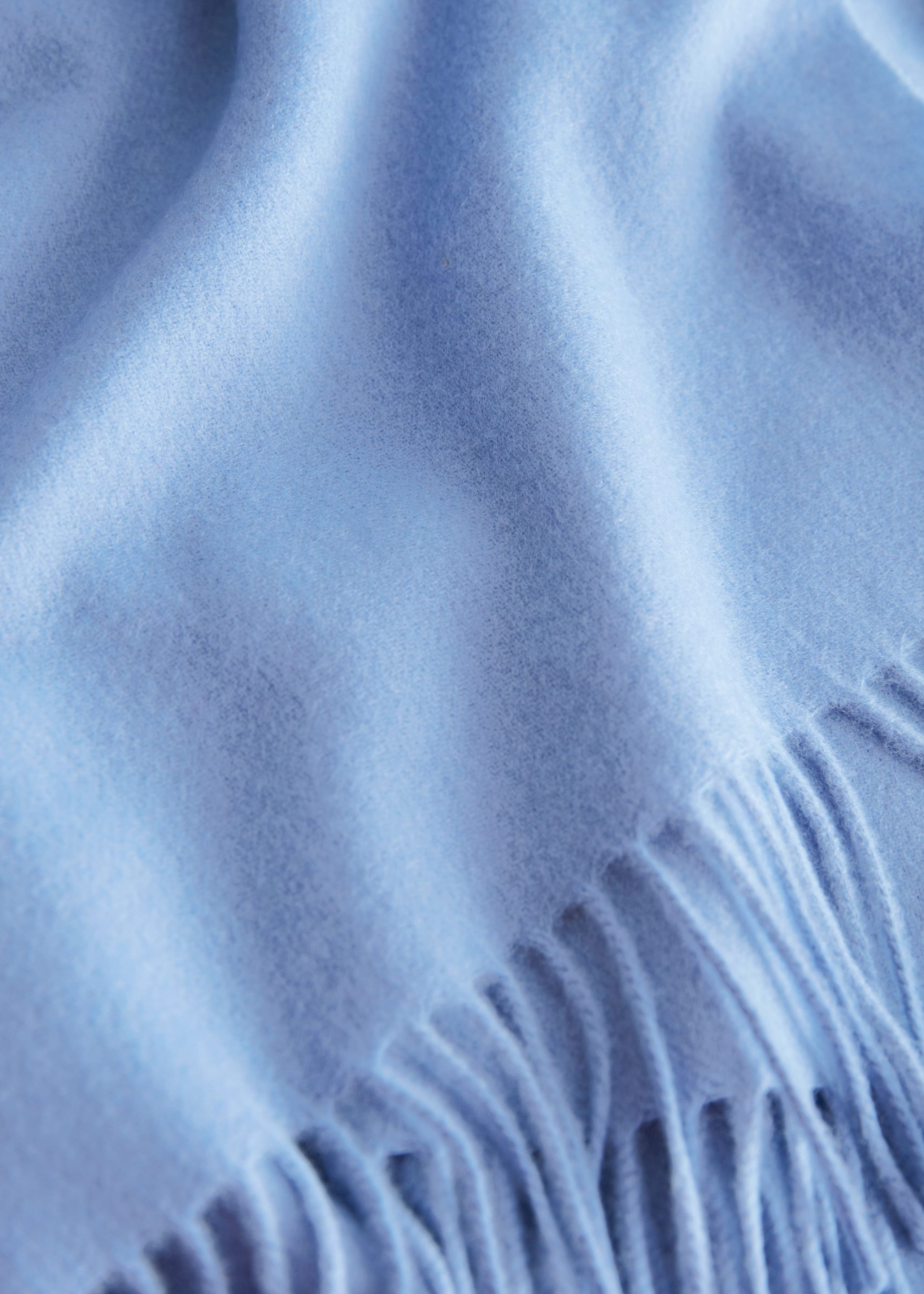 Fringed Wool Blanket Scarf - {{variantName}} - Descriptive Detail