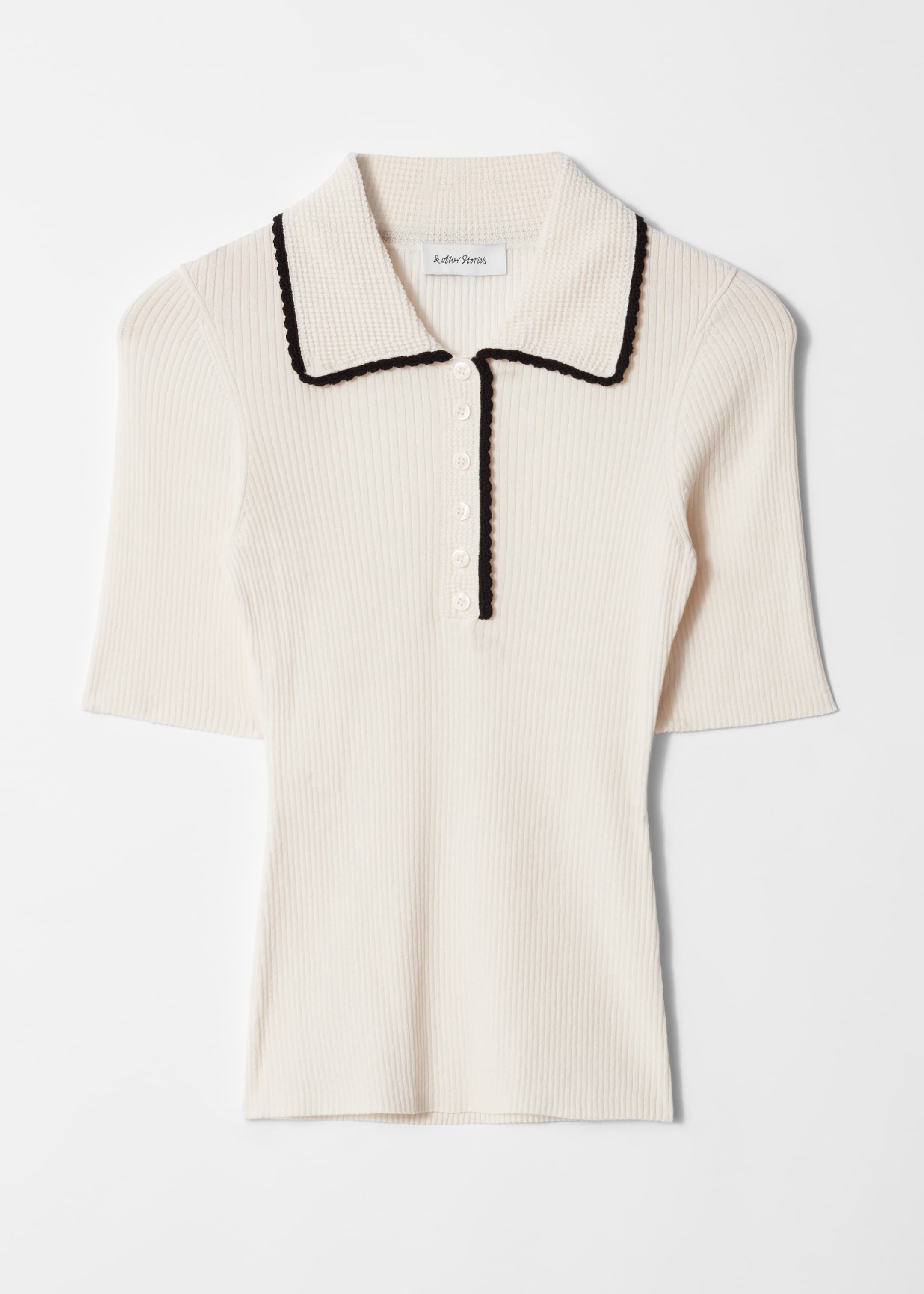 Visualizza immagine più grande: Maglia smerlata con lavorazione a coste - Crema - DONNA | H&M IT 5