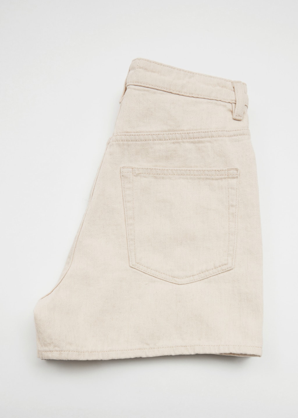 Pantalones cortos vaqueros de cintura alta - Beige claro - Bodegón