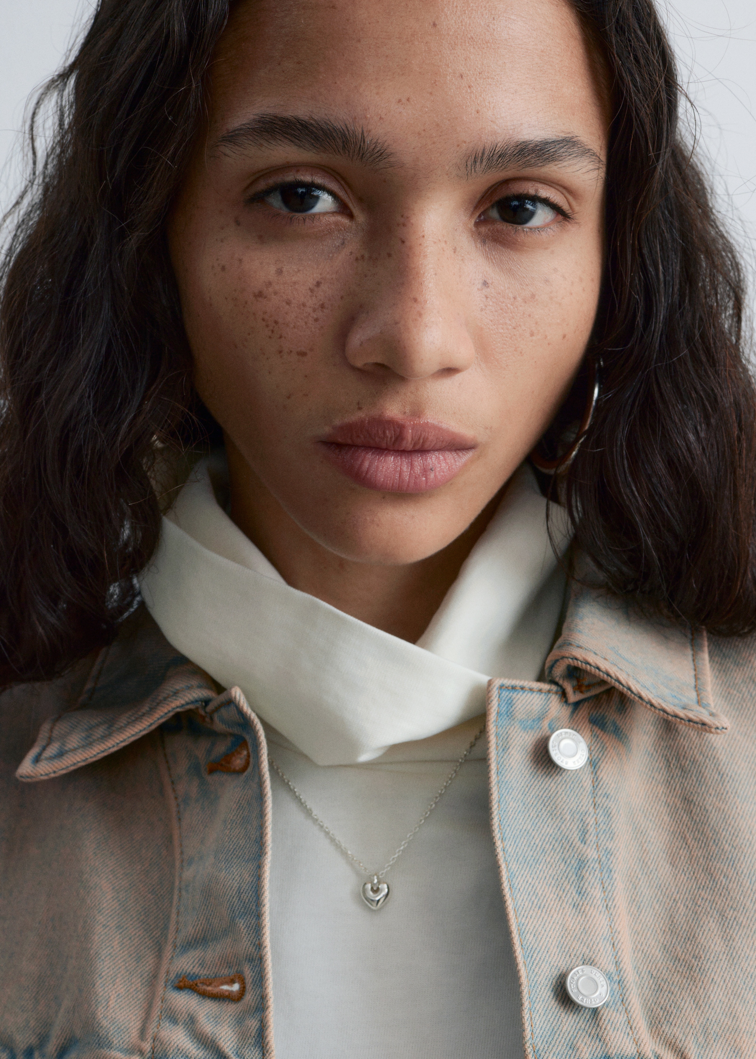 Collier à pendentif en cœur - Argenté/Doré