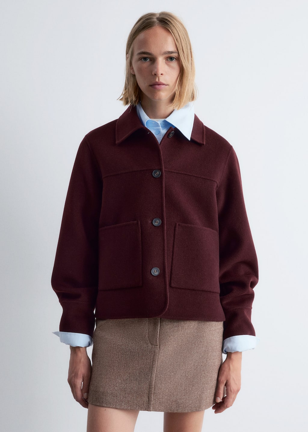 Image of Wolljacke mit Kragen