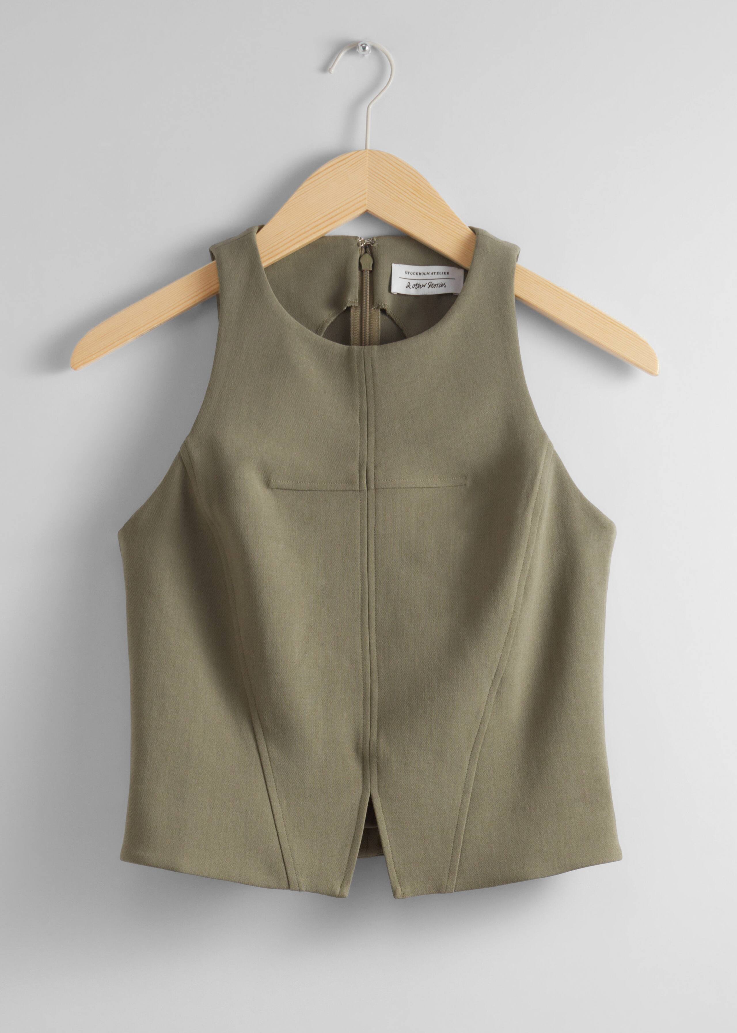 Elegantes Tanktop - Khaki - Stillleben