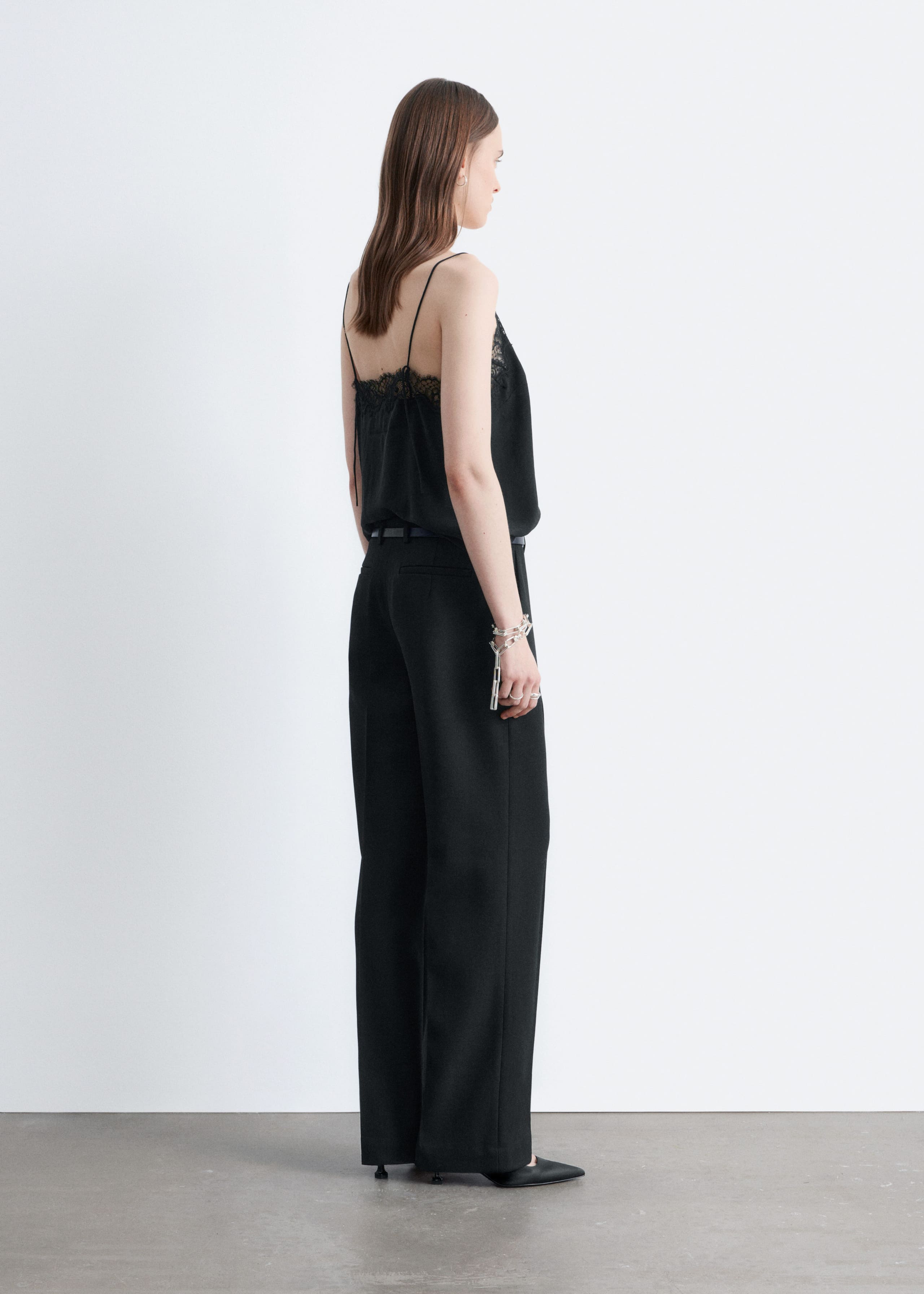 Image of Wool-Blend Tailored Trousers