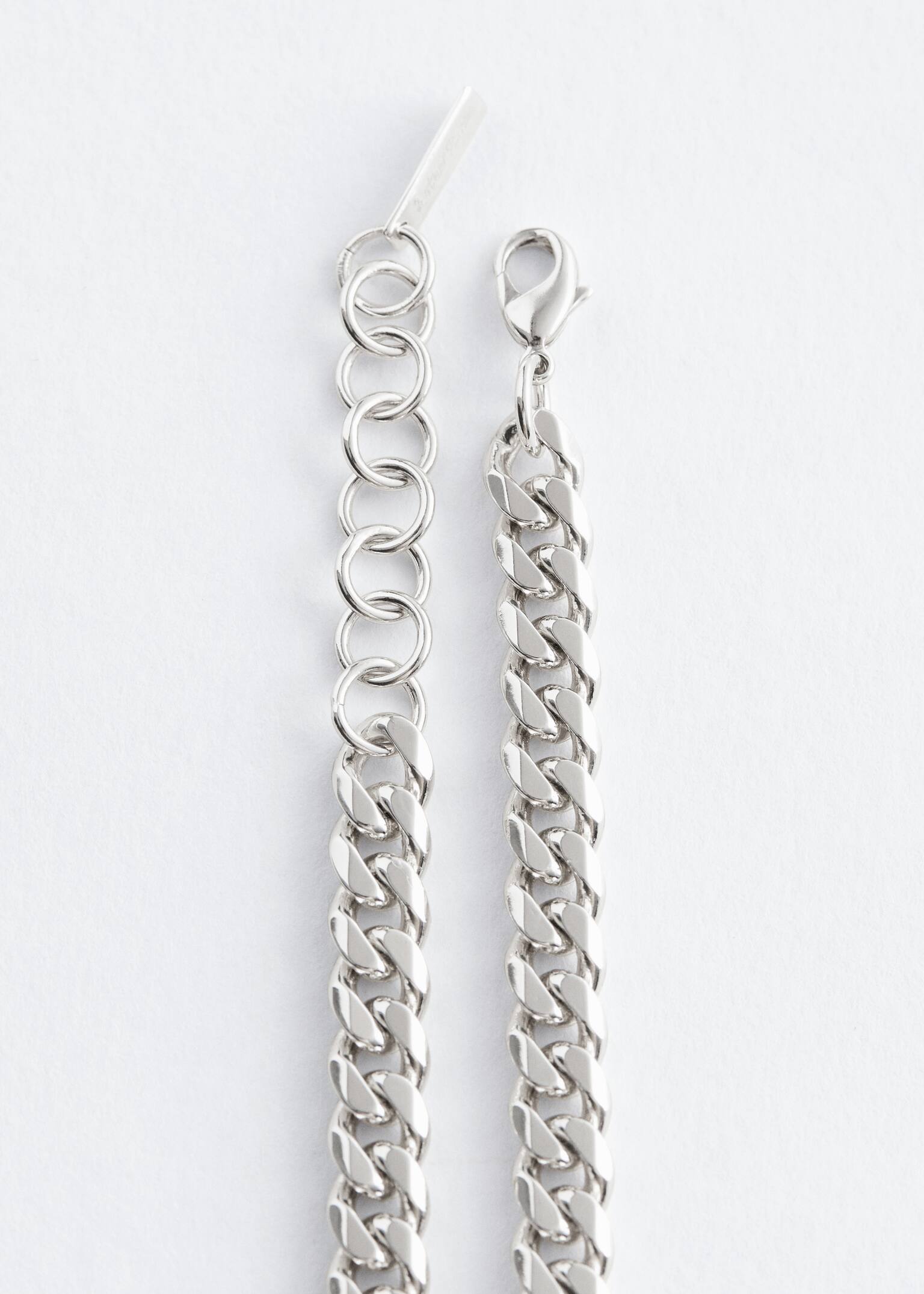 Schwere Halskette - Silber/Gold - 2