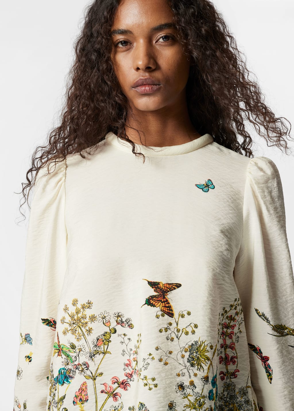 Printed Blouse - Yellow floral print - Lookbook