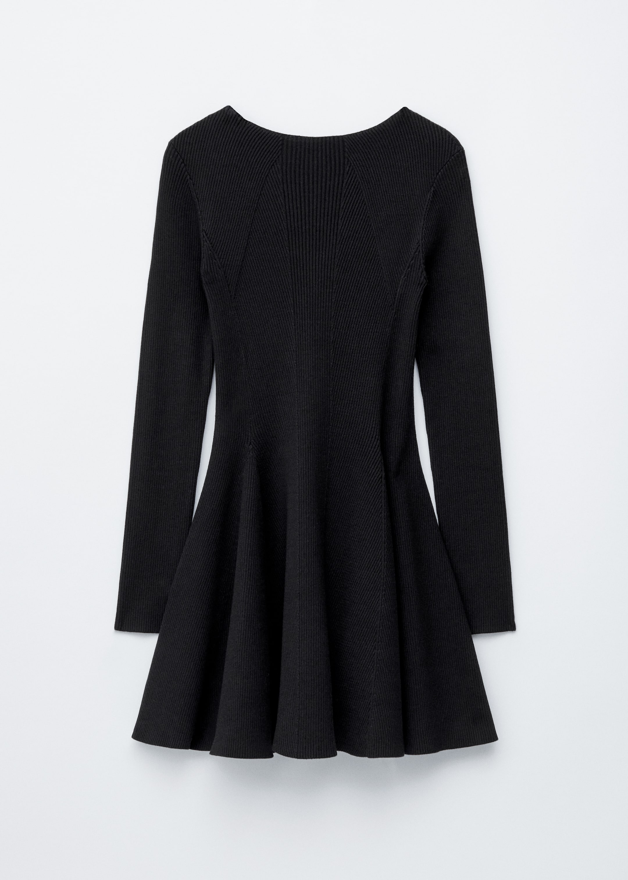 Visualizza immagine più grande: Mini abito in maglia a coste - Nero - DONNA | H&M IT 4