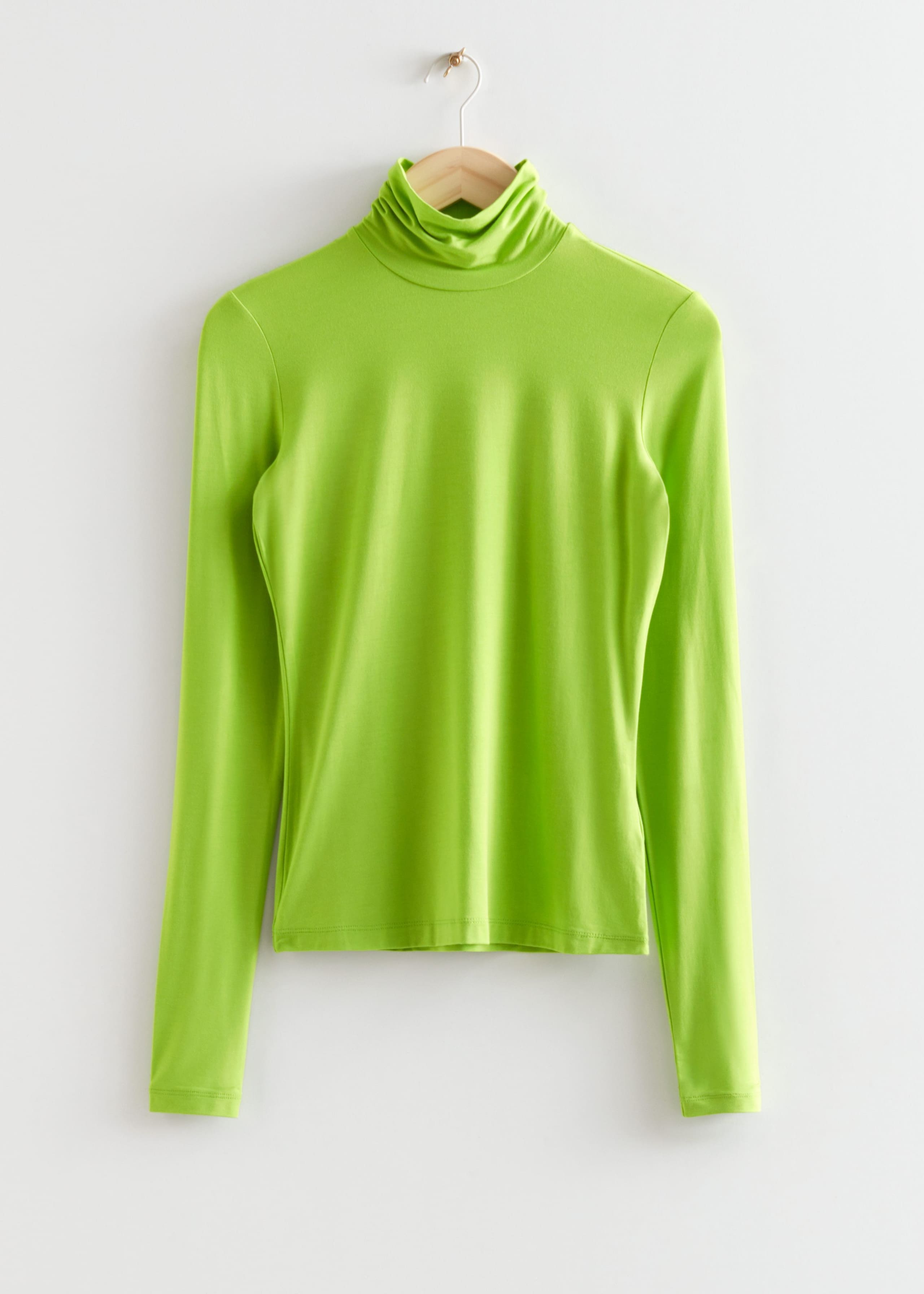 Fitted Turtleneck Top - Yellow - Still Life