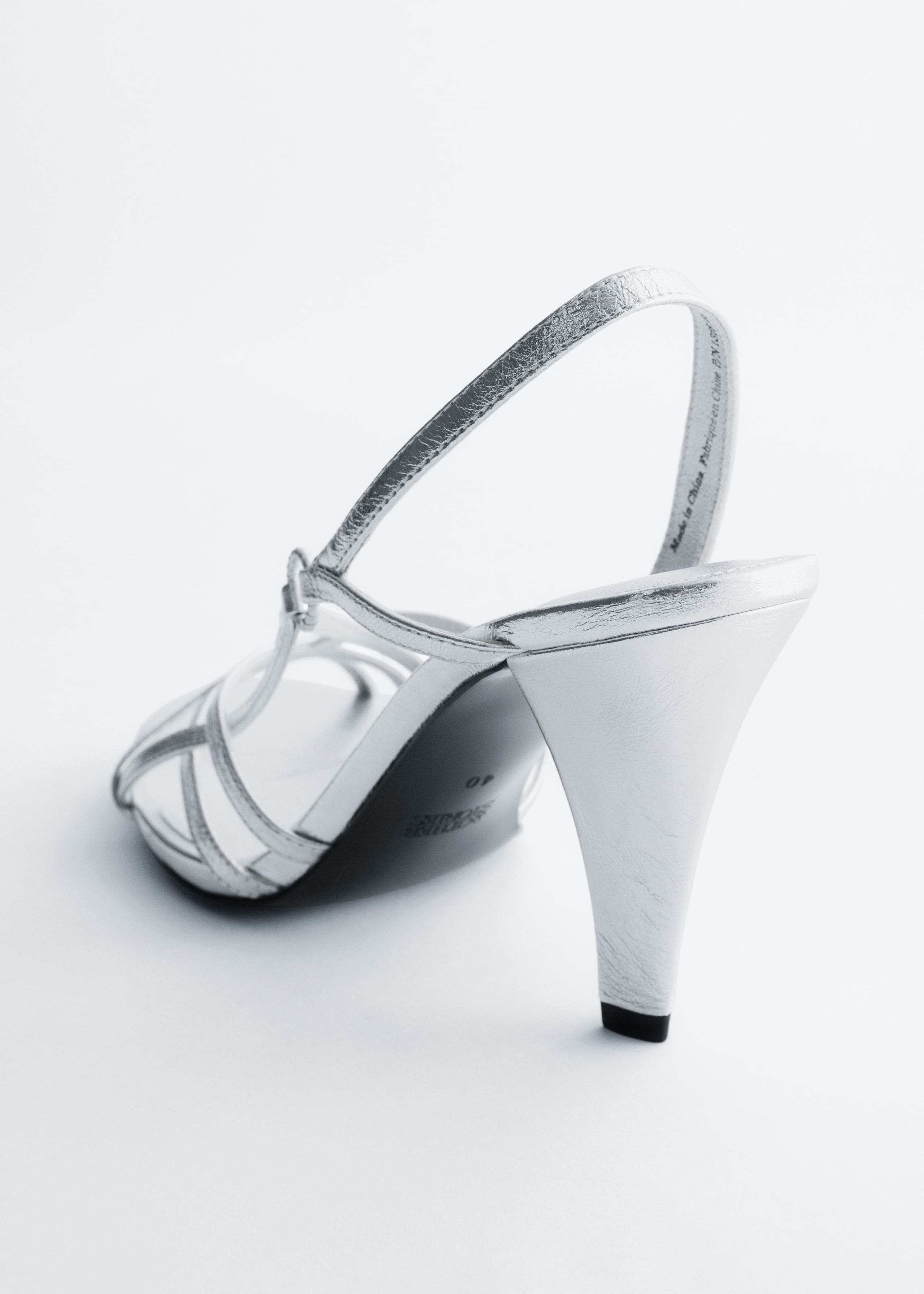 Leather Ring Sandals - Silver - Still Life