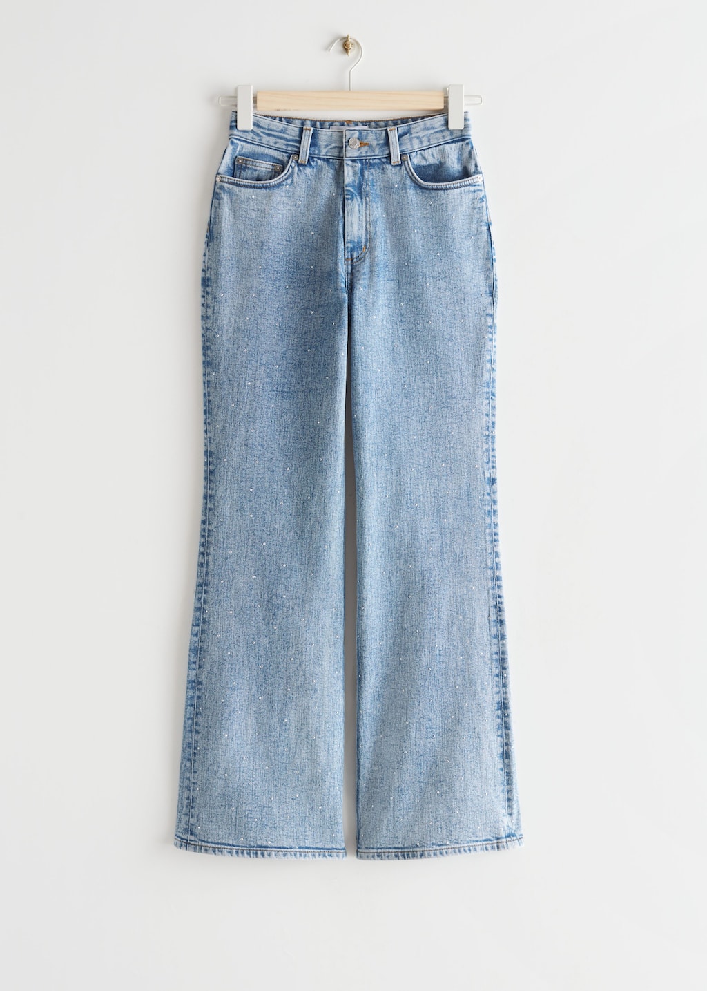 Flared Stud Jeans - Acid Blue - Still Life