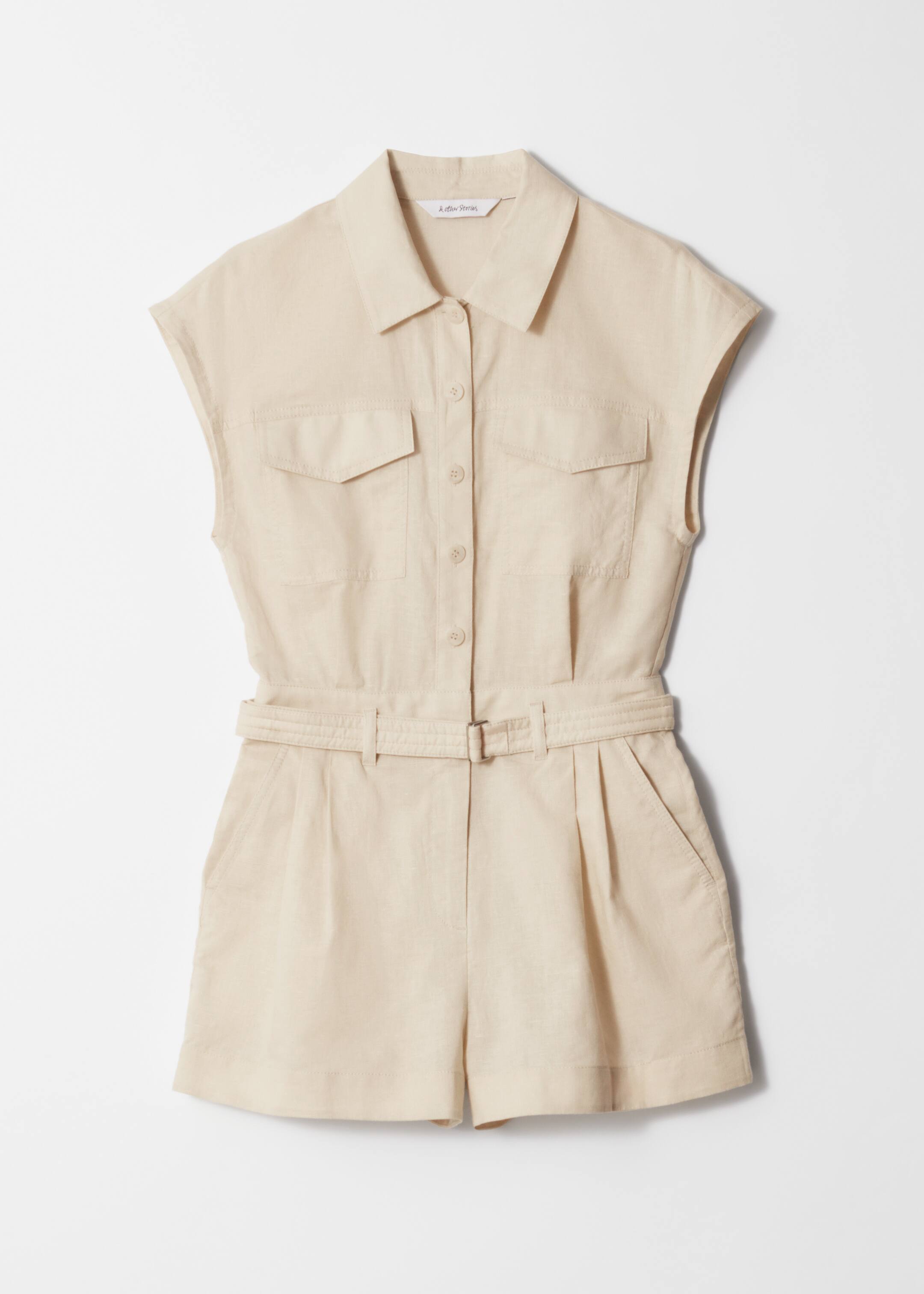 Visualizza immagine più grande: Tuta corta in stile utility - Beige - DONNA | H&M IT 5