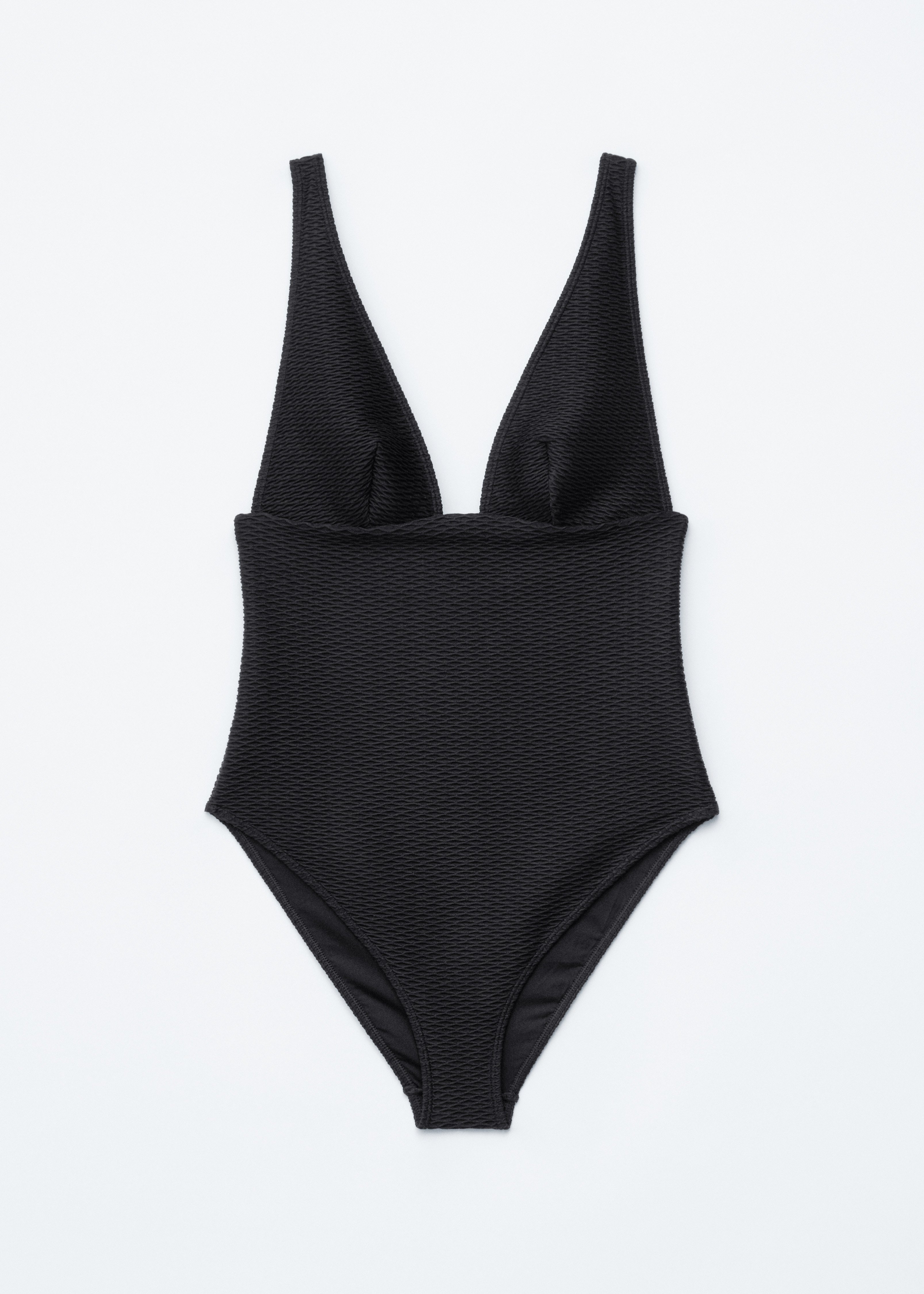 Текстуриран бански - Черен