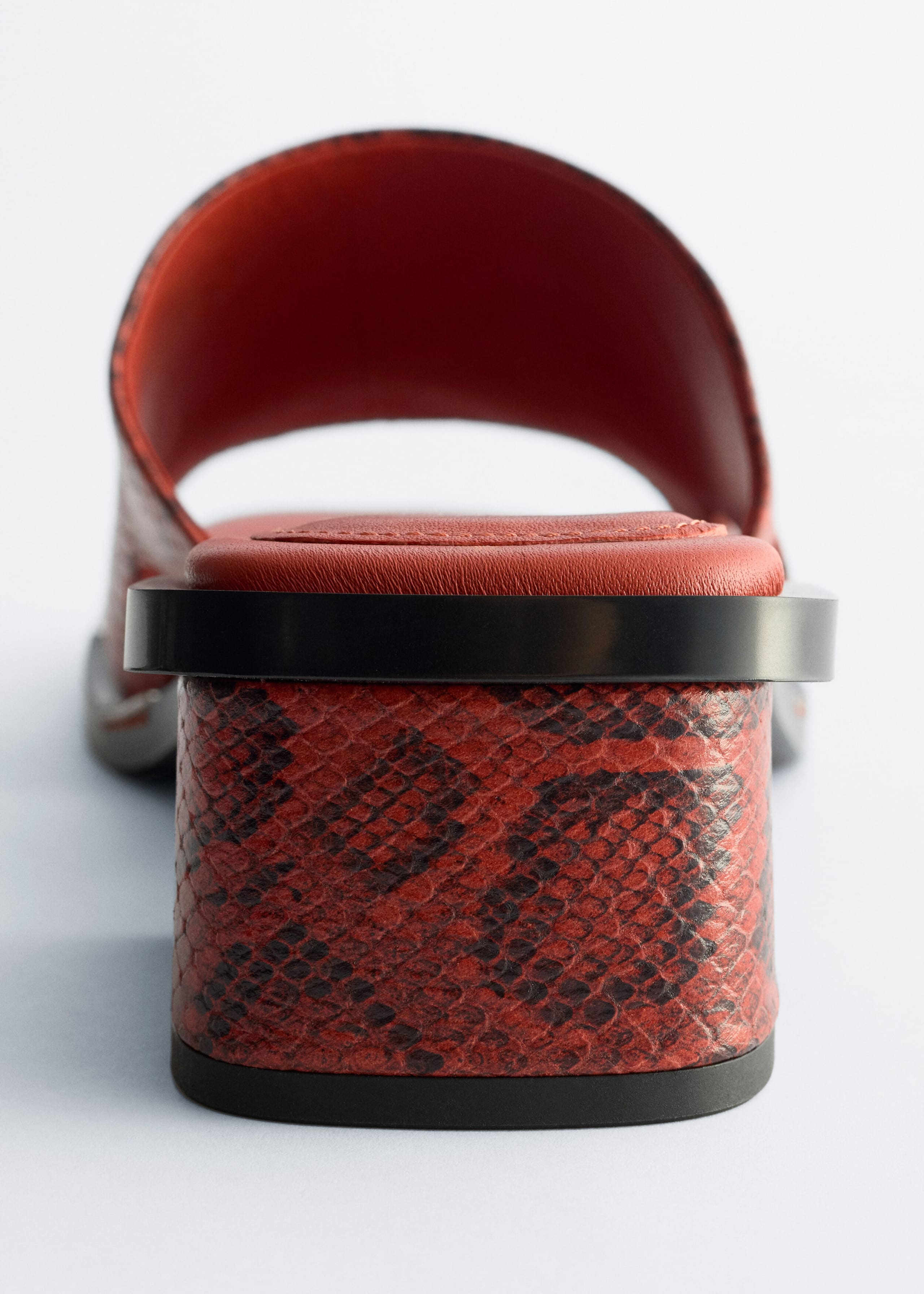 Image of Block Heel Leather Sandals