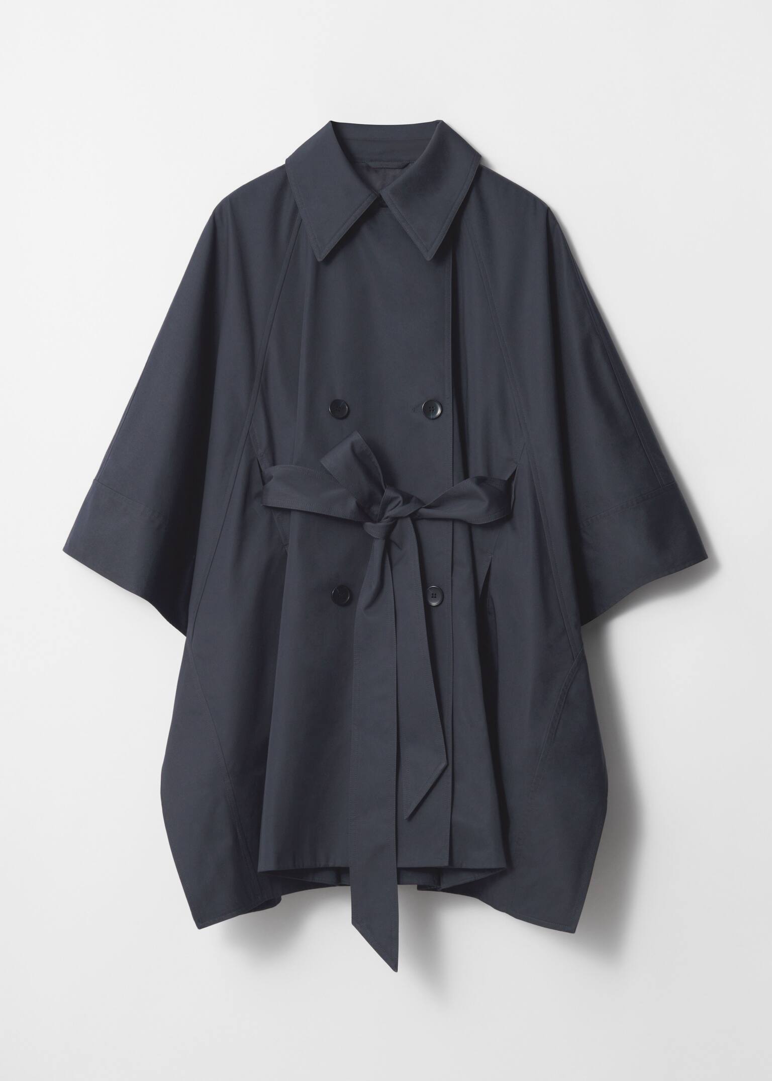 Oversized Trenchcoat Cape - Navy