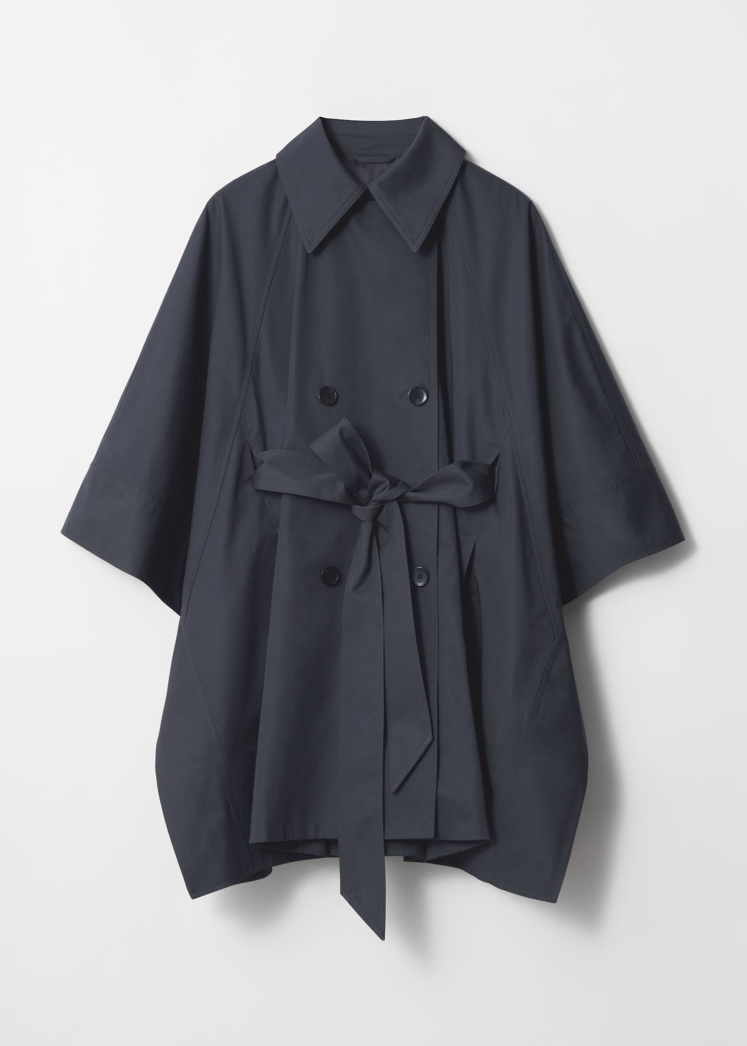 Oversized cape in trenchcoat-stijl - Marineblauw