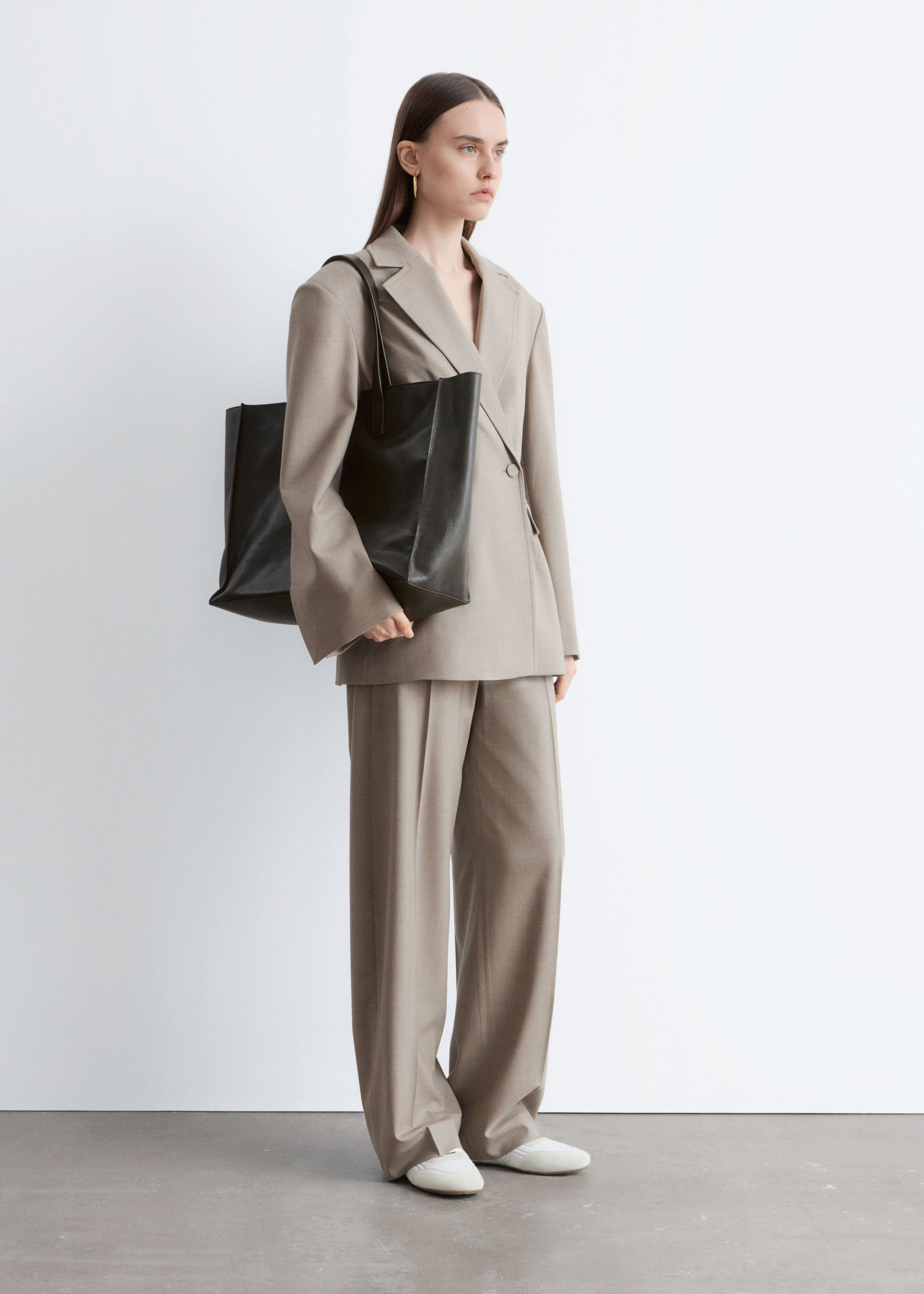 Tapered  Merino-Wool Blazer - Mole - Lookbook