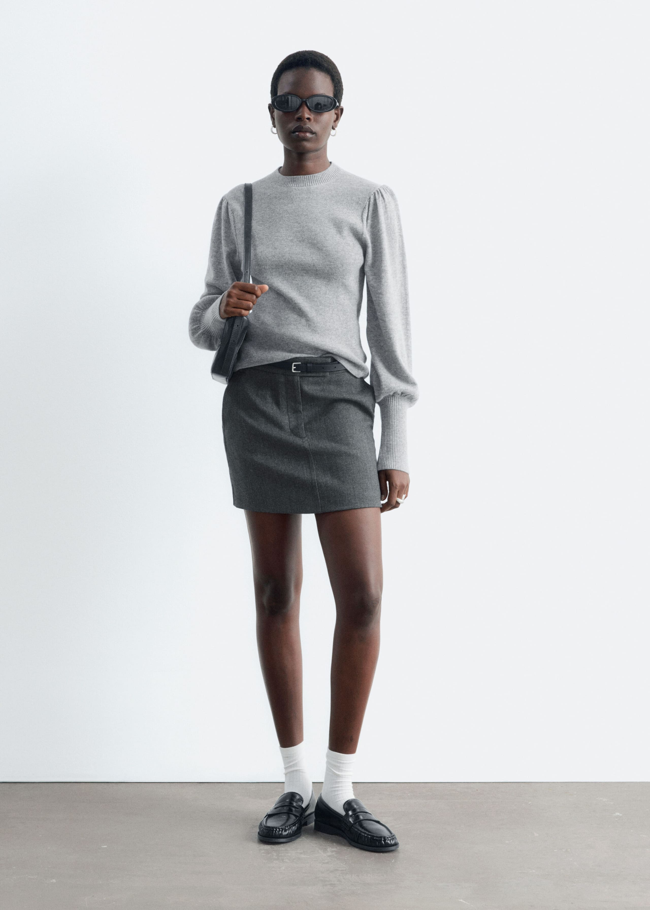 Wollen top - Grijs - Lookbook