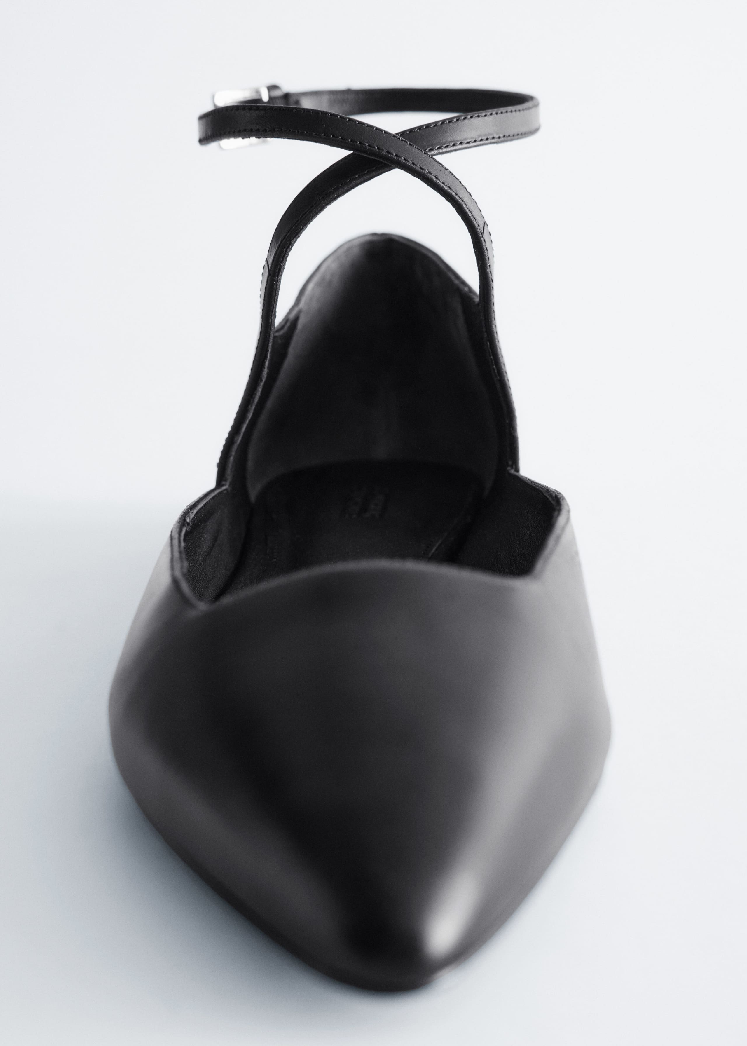 Leather Cross-Strap Ballet Flats - Cognac Brown - Still Life