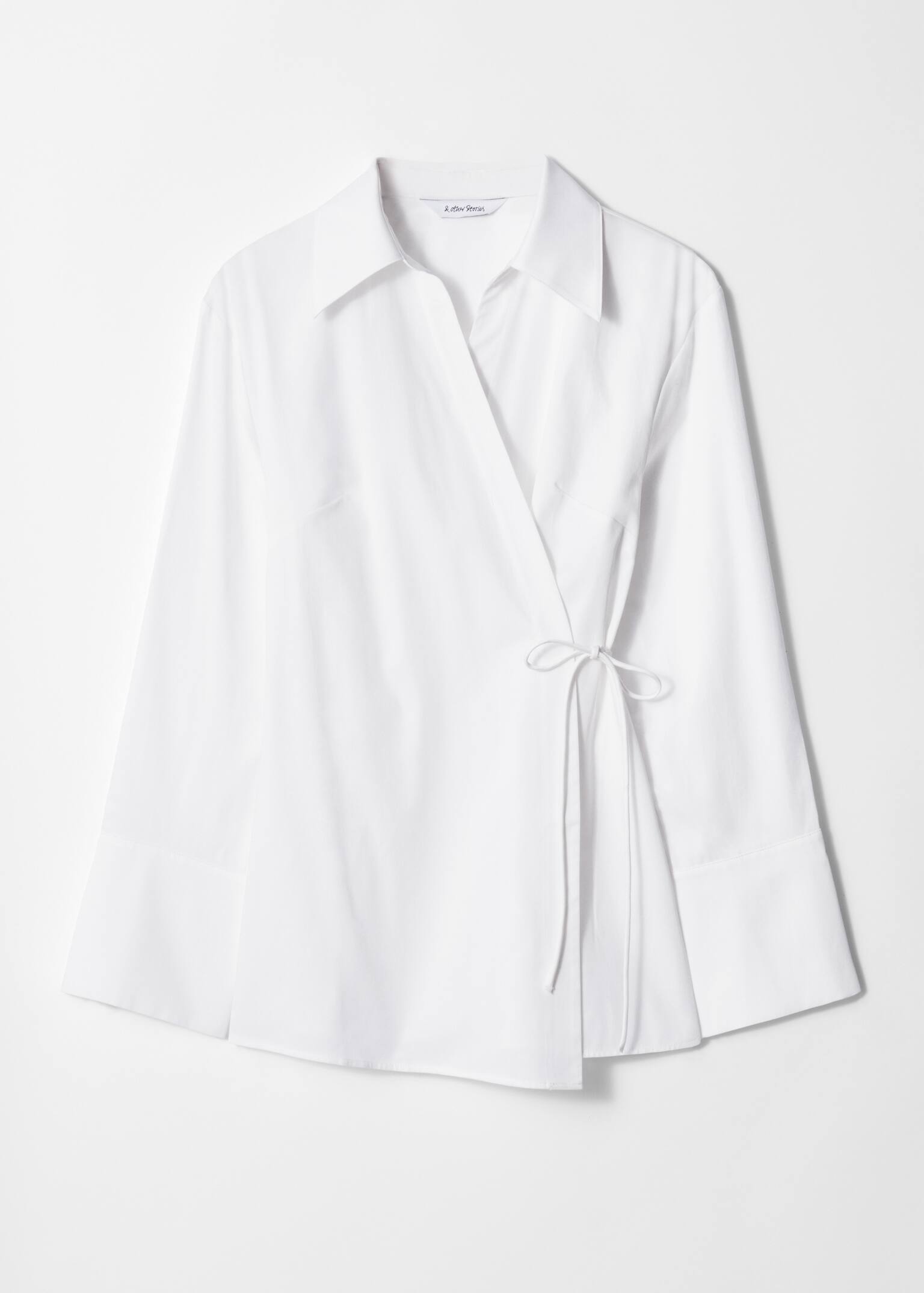 Camisa de lazo cruzado - Blanco