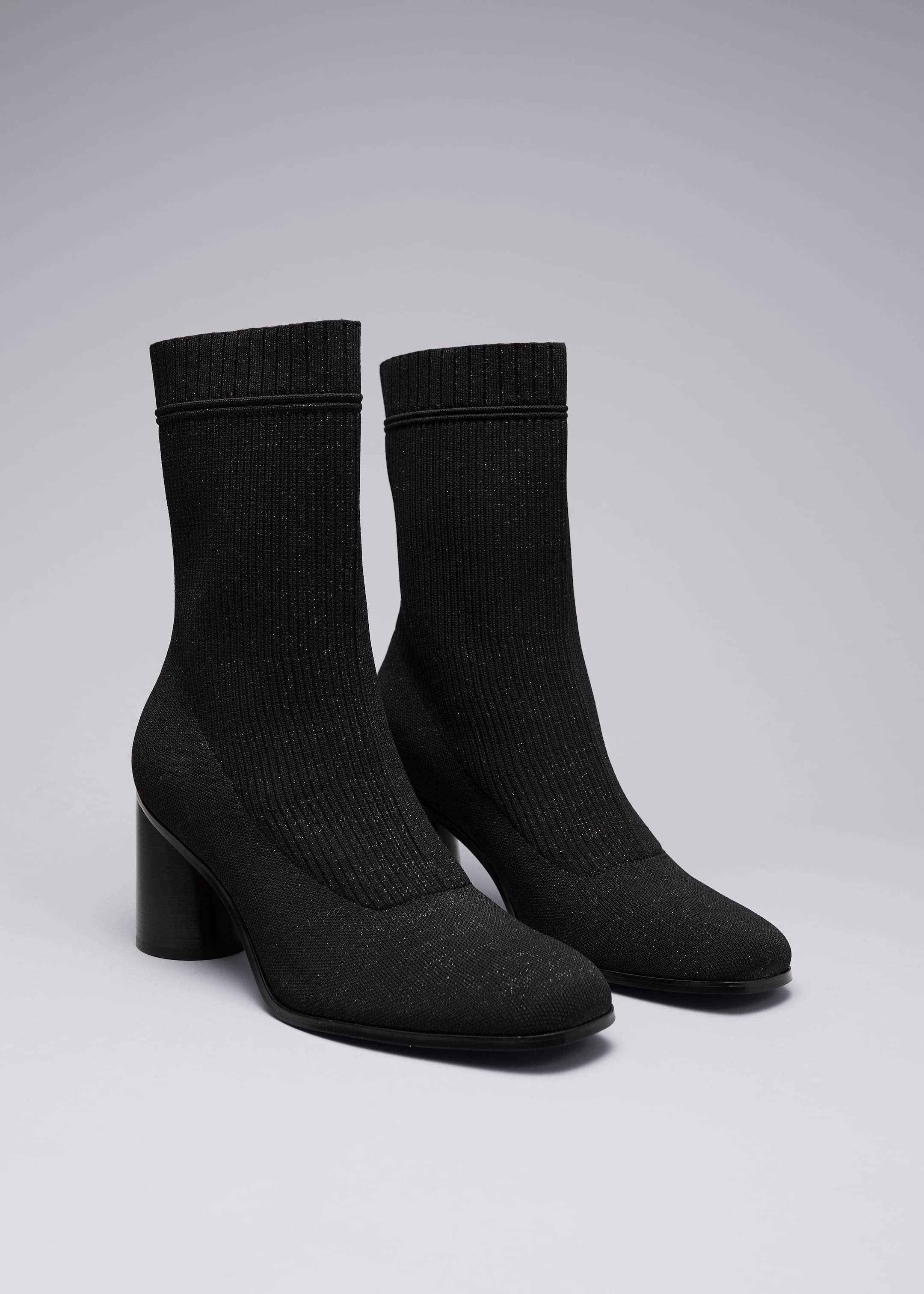View larger image: Knit Sock Boots - Black/Glitter - Ladies | H&M GB 2