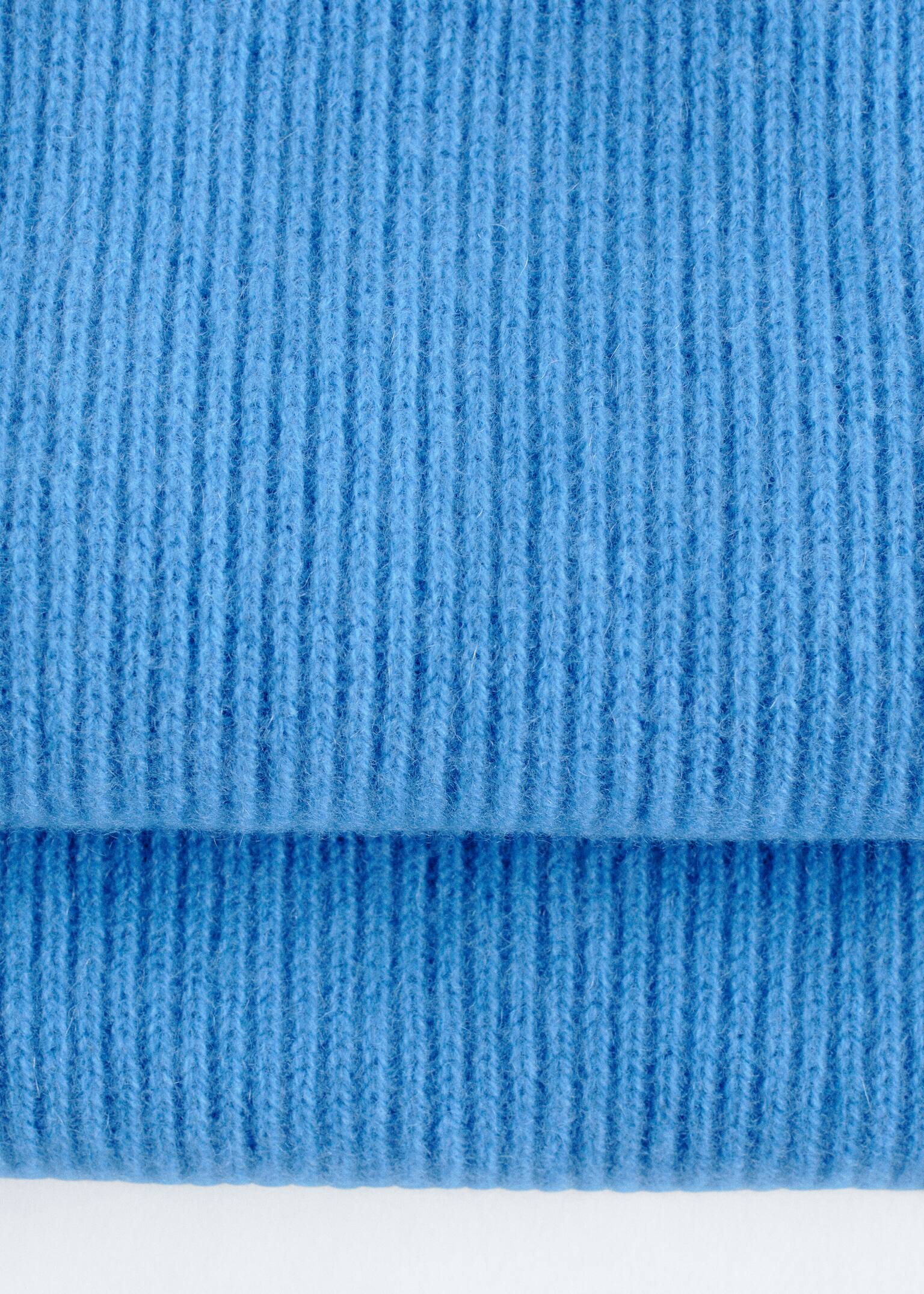 Cashmere Knit Scarf - Albastru/Crem/Verde/Mole/Maro închis/Bleumarin/Roz prăfuit/Negru - 2