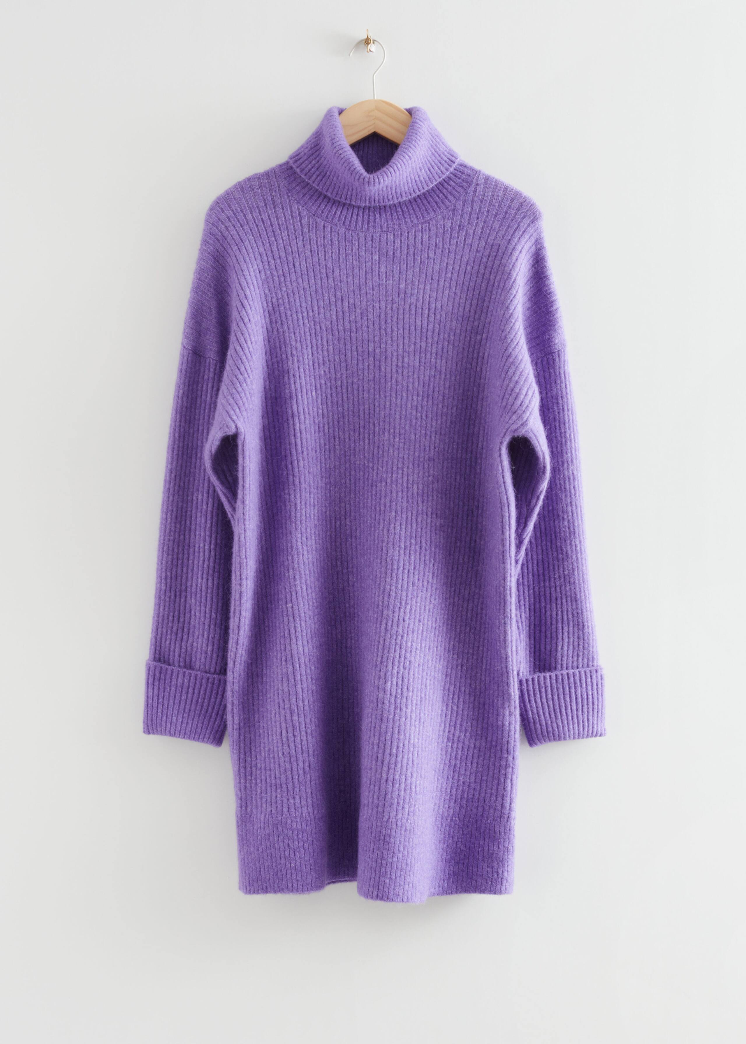 OversizedTurtleneckKnitJumper - Pink - Natura morta
