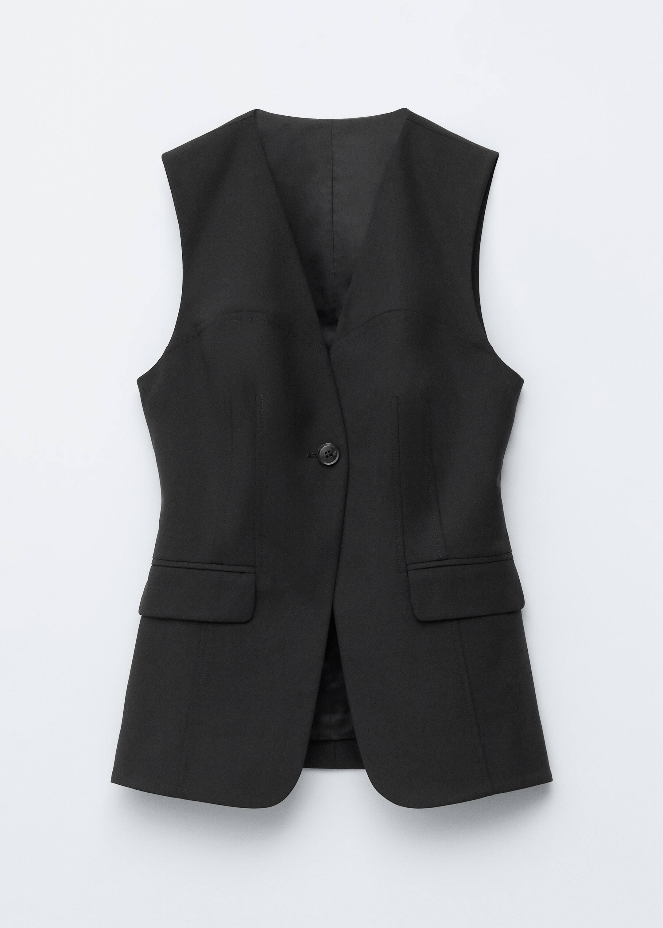 Agrandir l'image: Gilet habillé en laine mélangée - Noir - FEMME | H&M FR 7