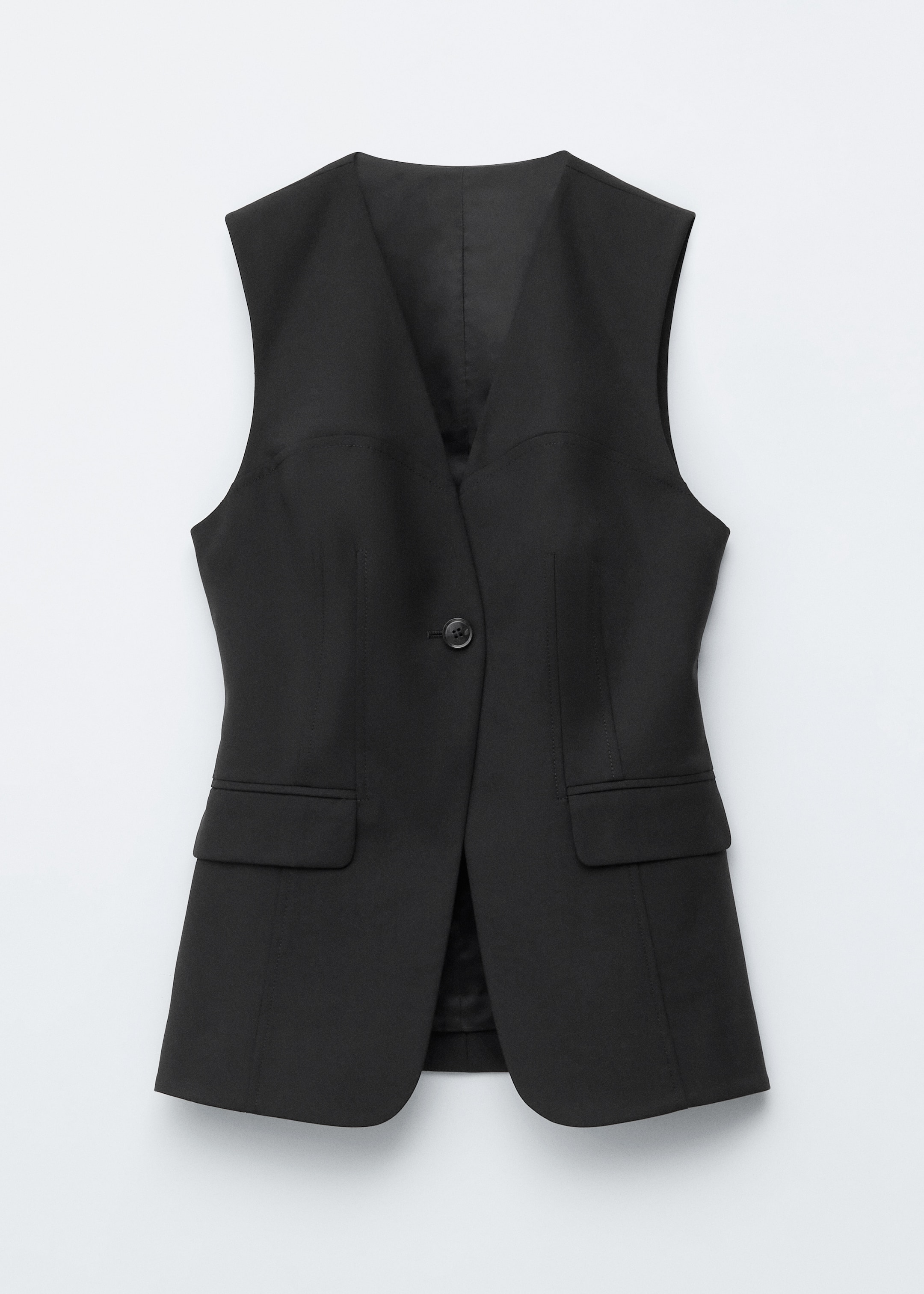 Ingrandisci l'immagine: Wool-Blend Tailored Waistcoat - Black - DONNA | H&M CH 7