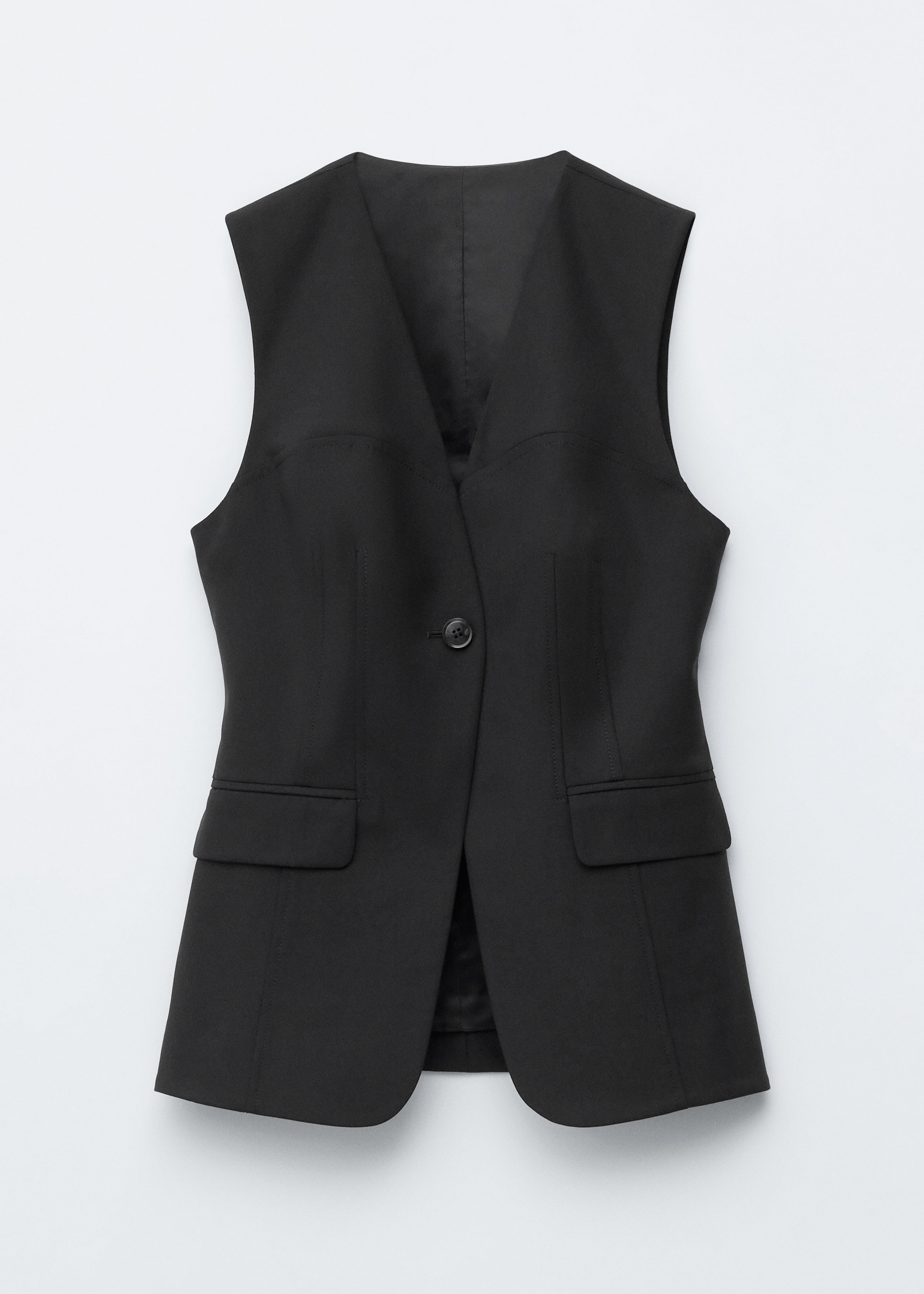 Wool-Blend Tailored Waistcoat