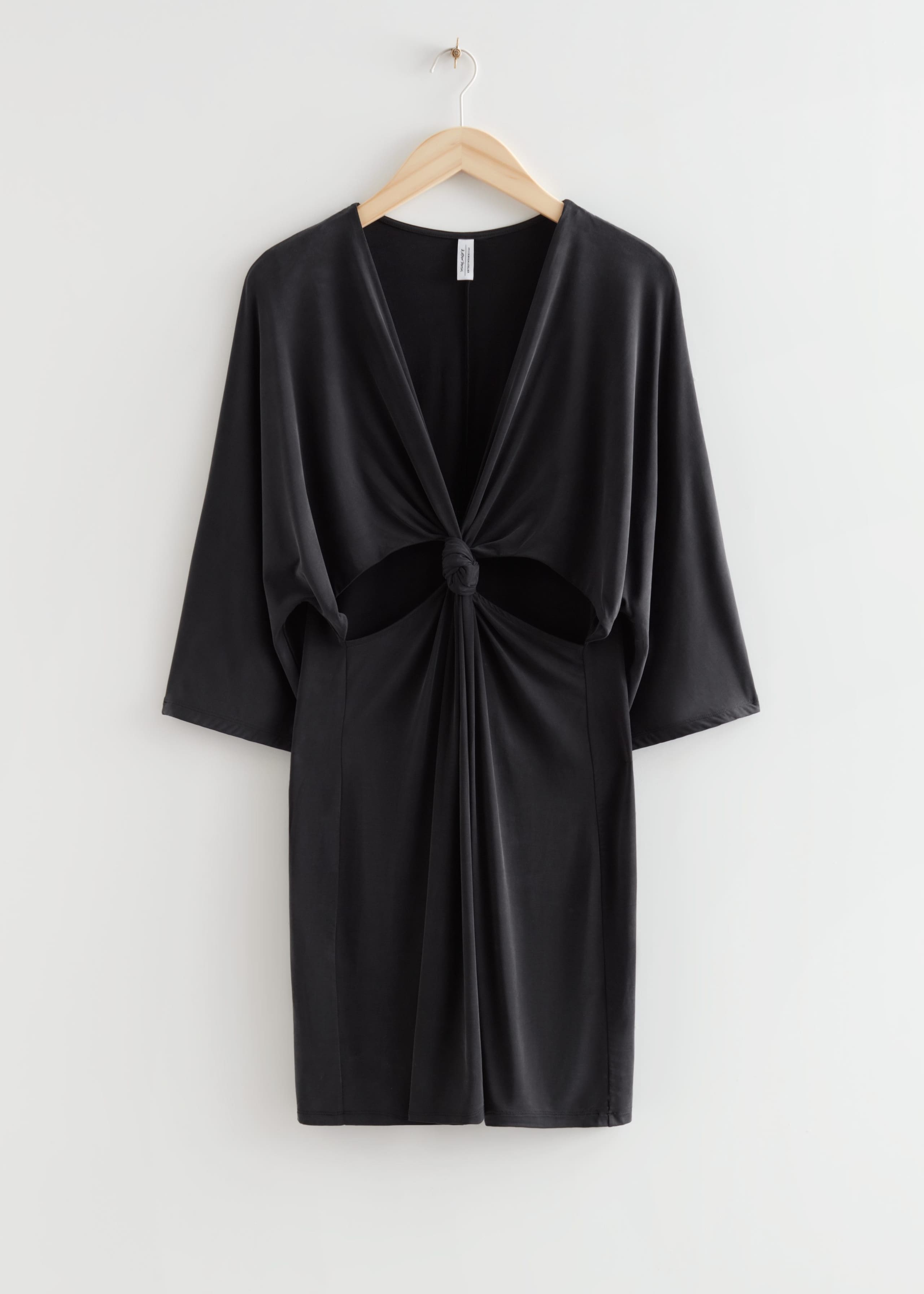 Robe courte à découpe et détails noués - Noir - Still Life