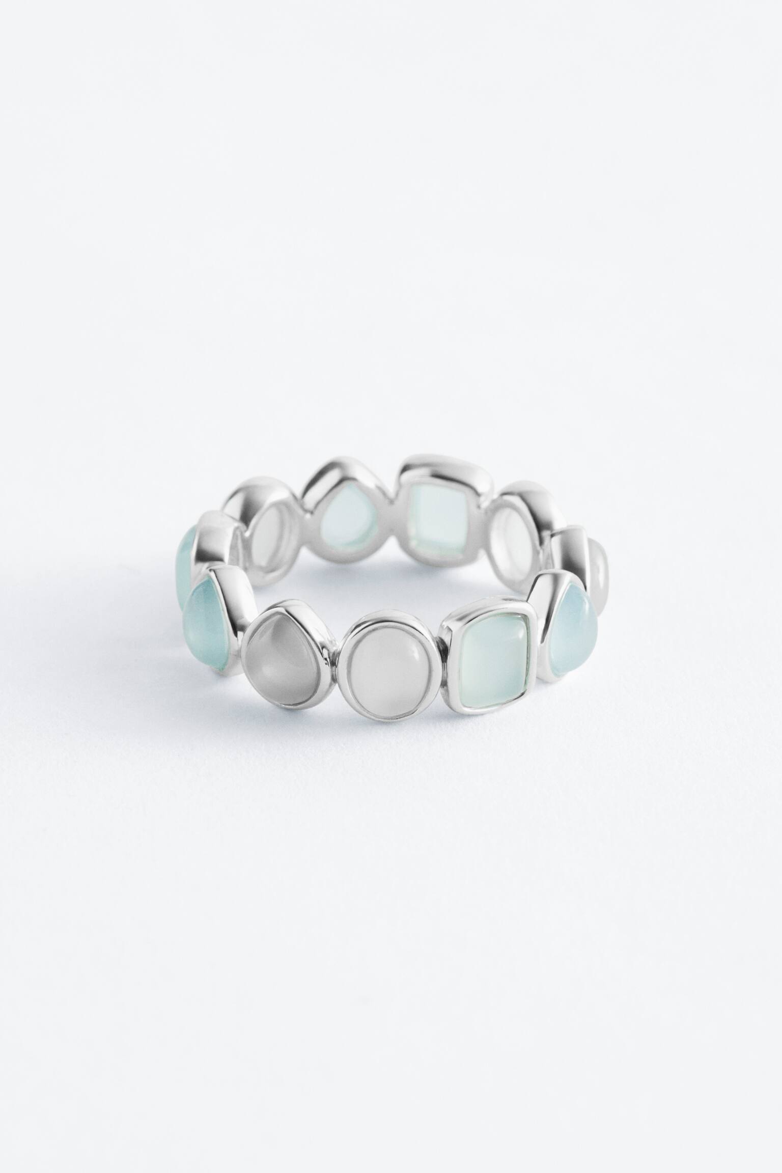 Bague multicolore en laiton - Argenté/Doré/Noir/Multicolore