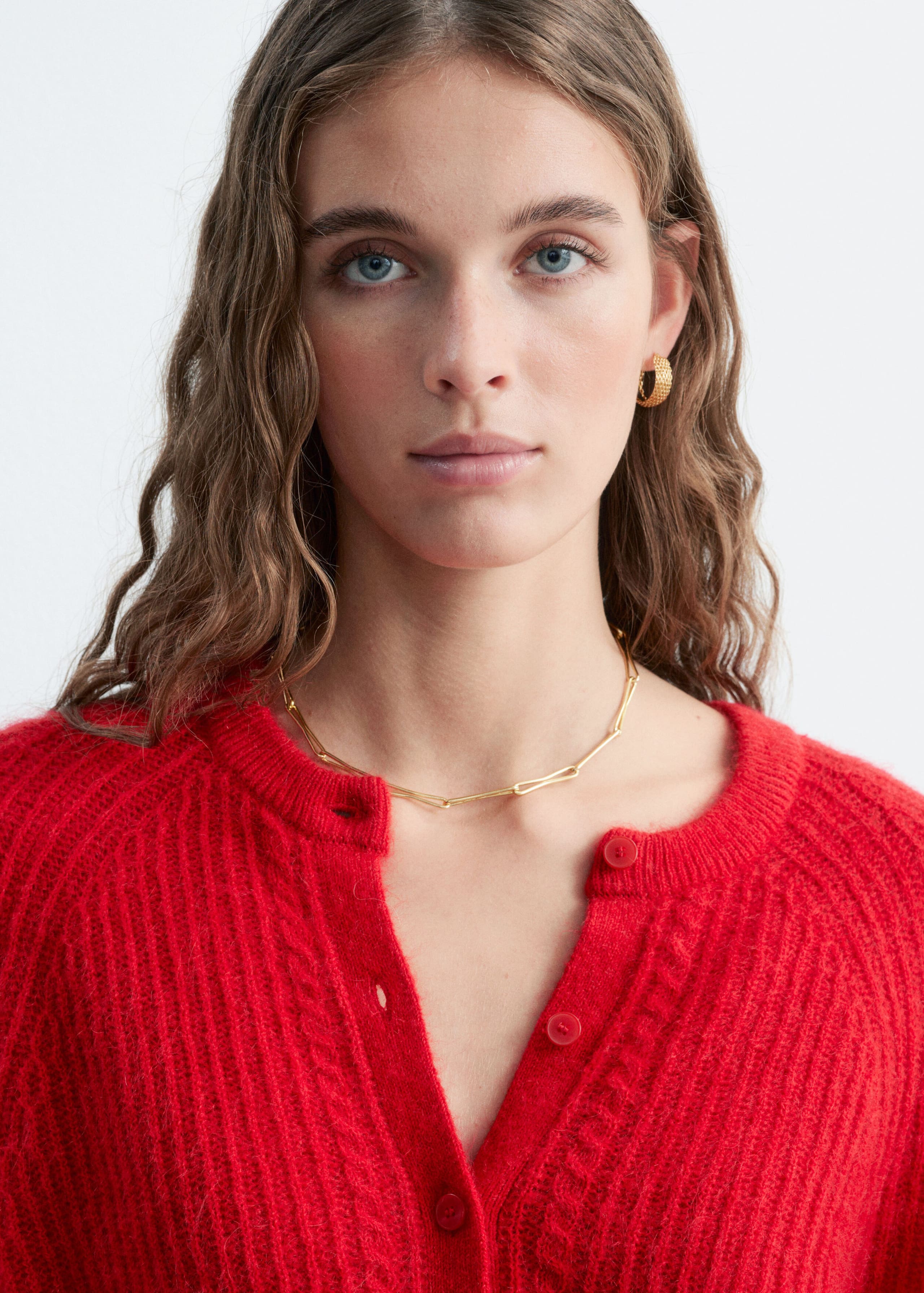Cárdigan en mezcla de mohair - Topo oscuro - Lookbook