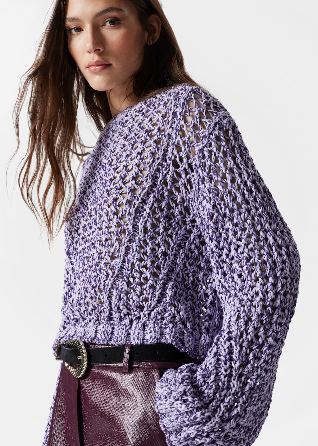 Image of Open-Knit Sweater