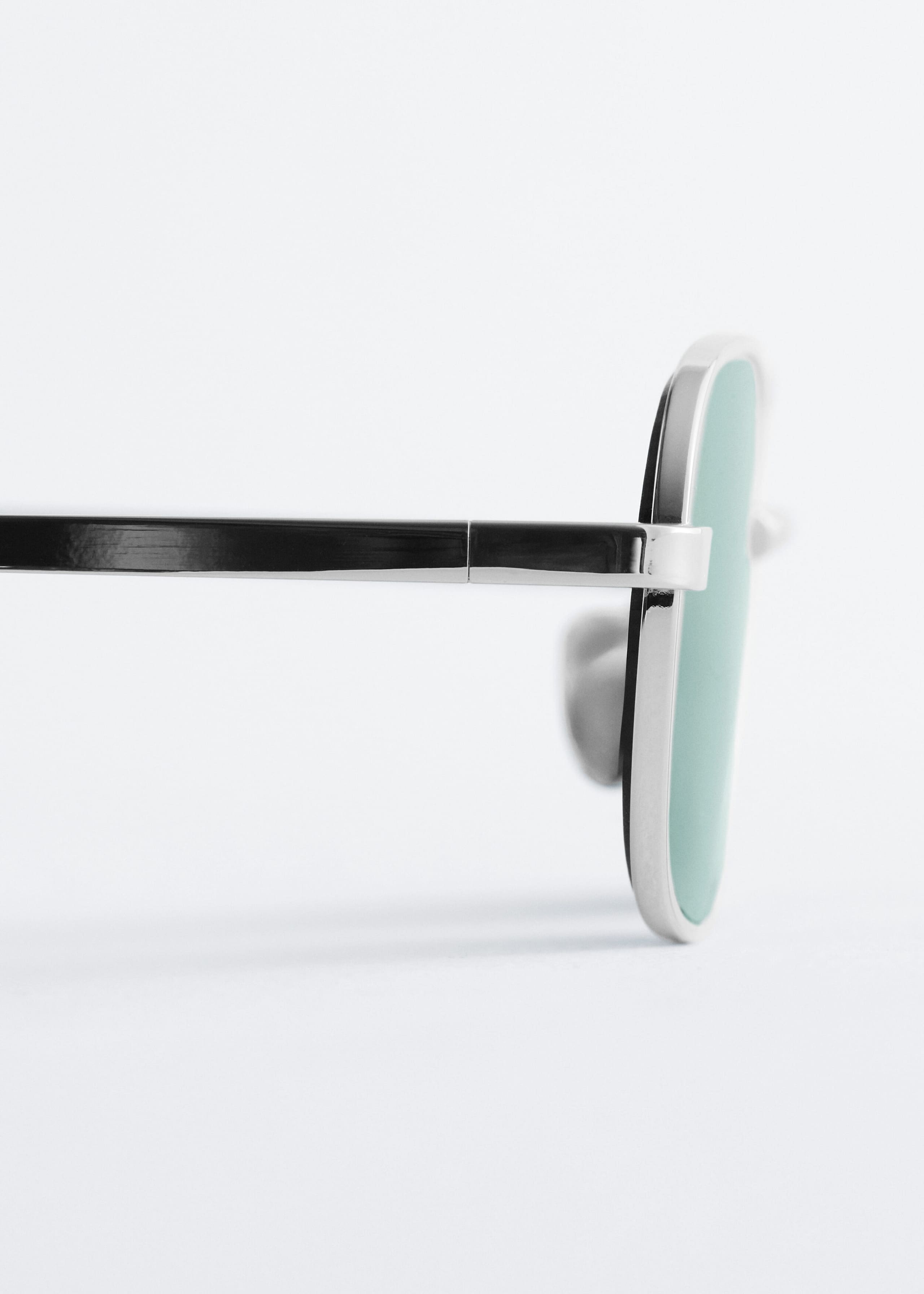 Slim Rectangular Sunglasses - Silver - Still Life