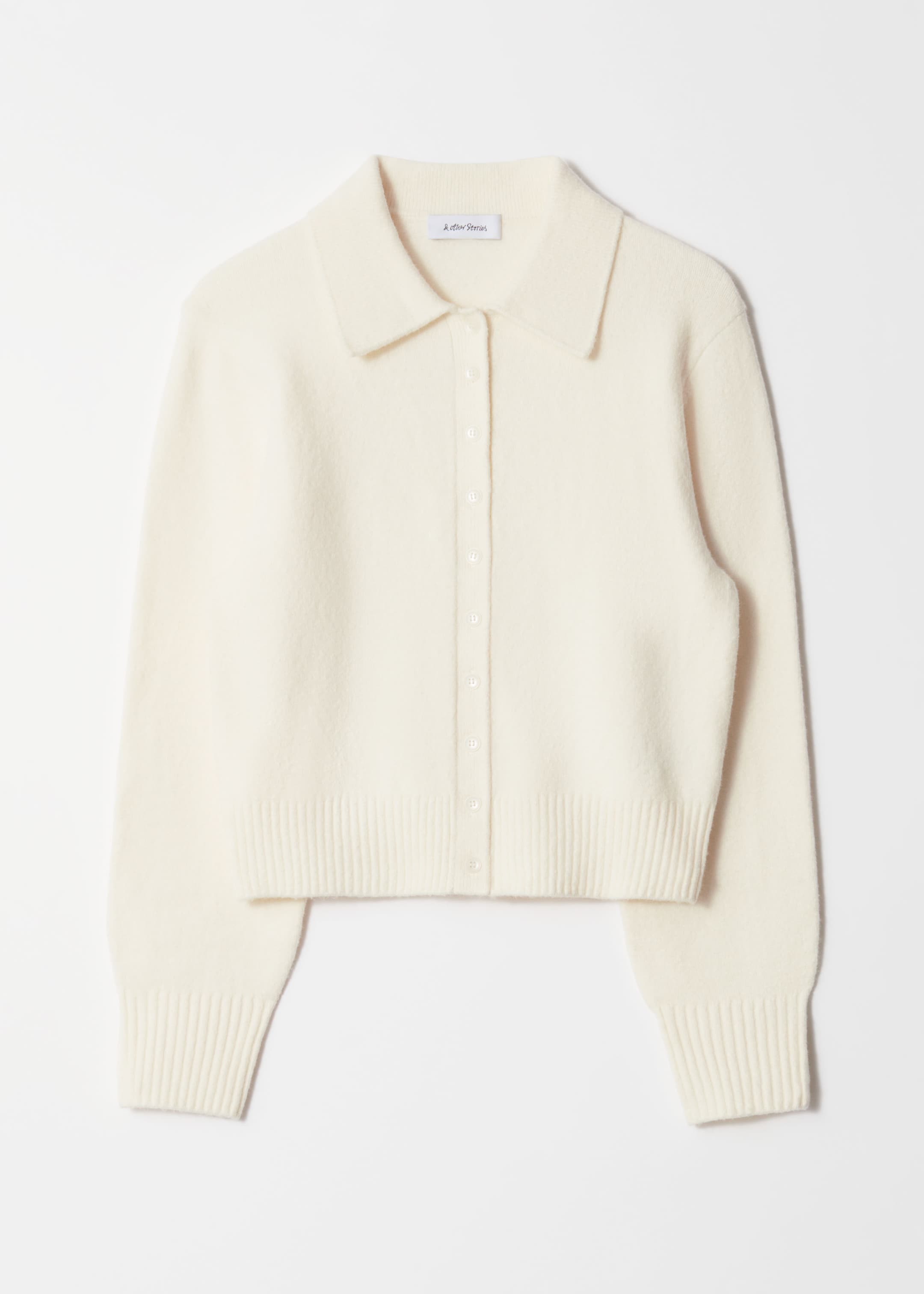 Grotere afbeelding bekijken: Gebreid vest met kraag - Wit - DAMES | H&M BE 5