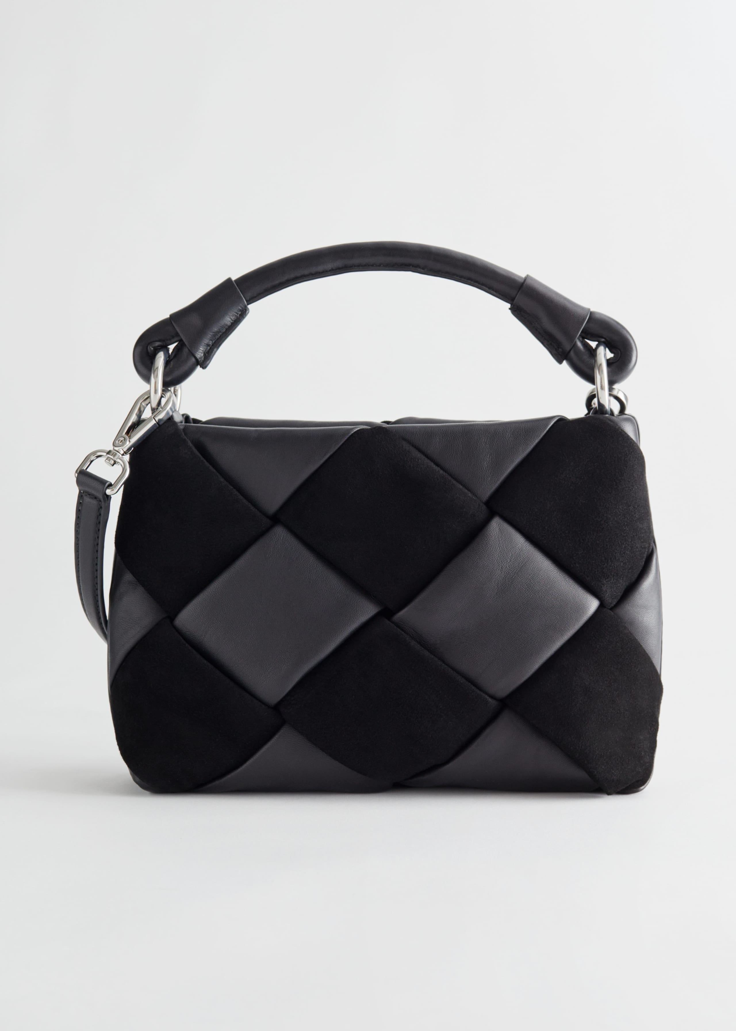 BraidedLeatherCrossbodyBag - Black - Natura morta