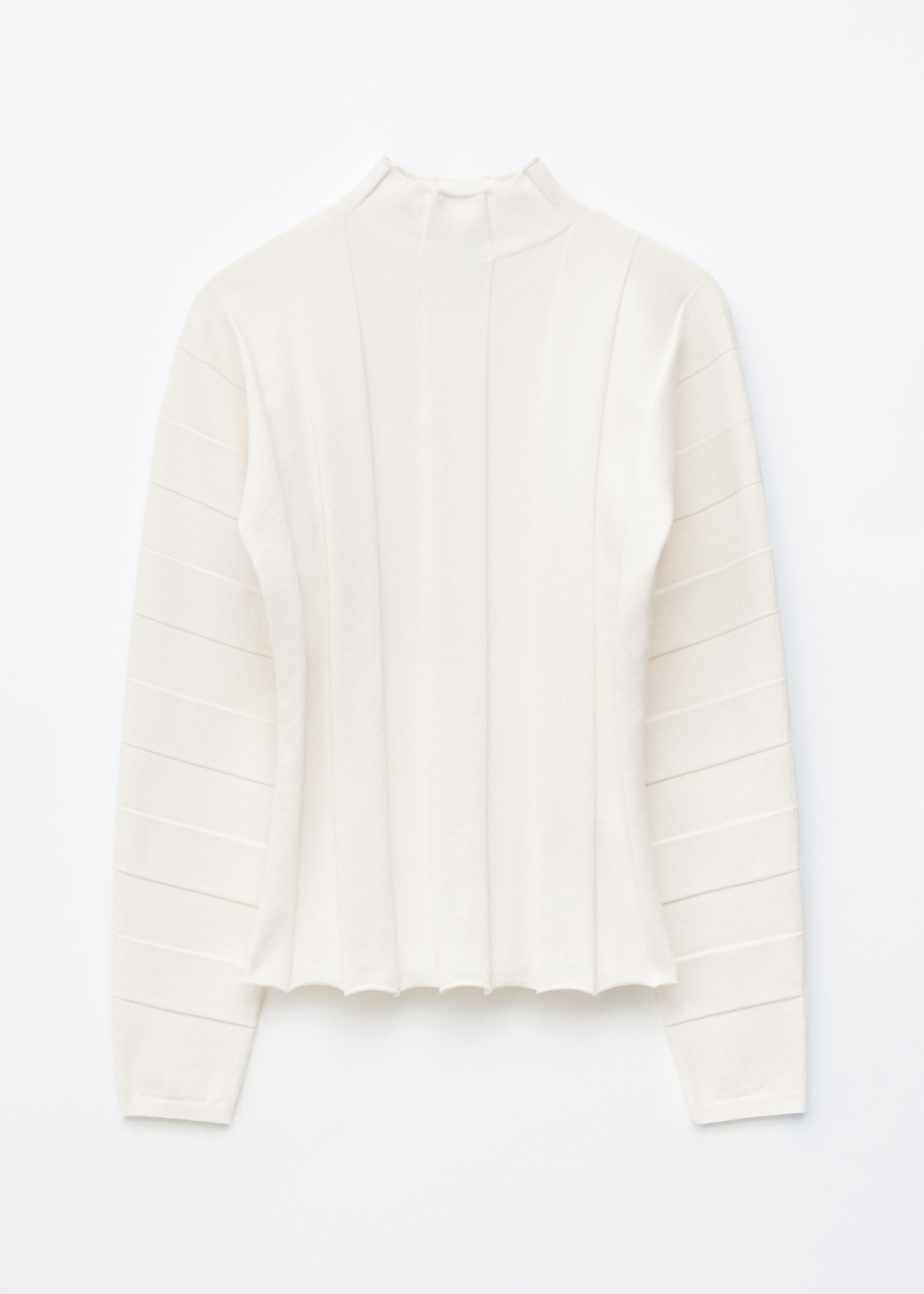 Image of Ribbed Mock-Neck Top
