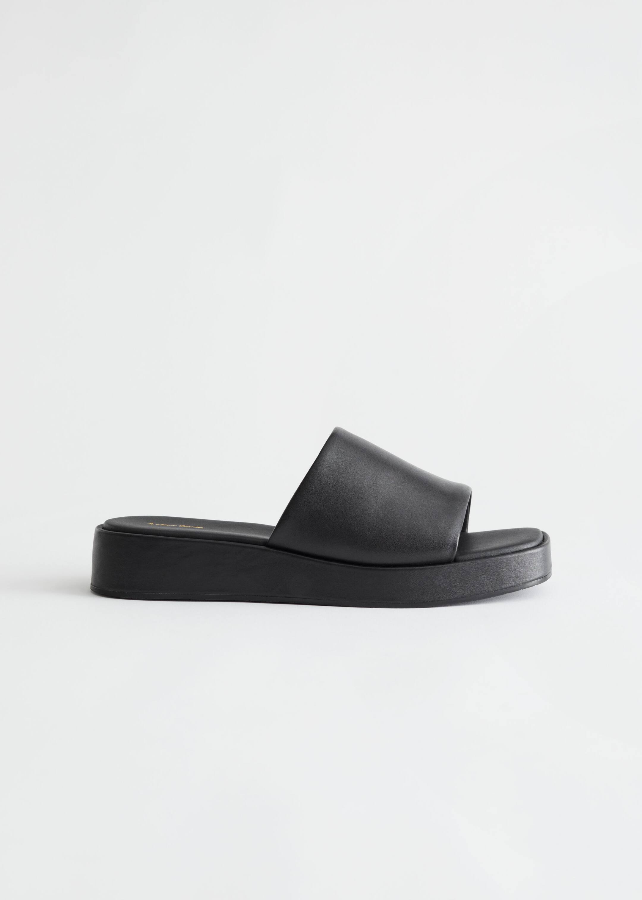 View larger image: Leather Platform Sandals - Black Leather - Ladies | H&M GB 1