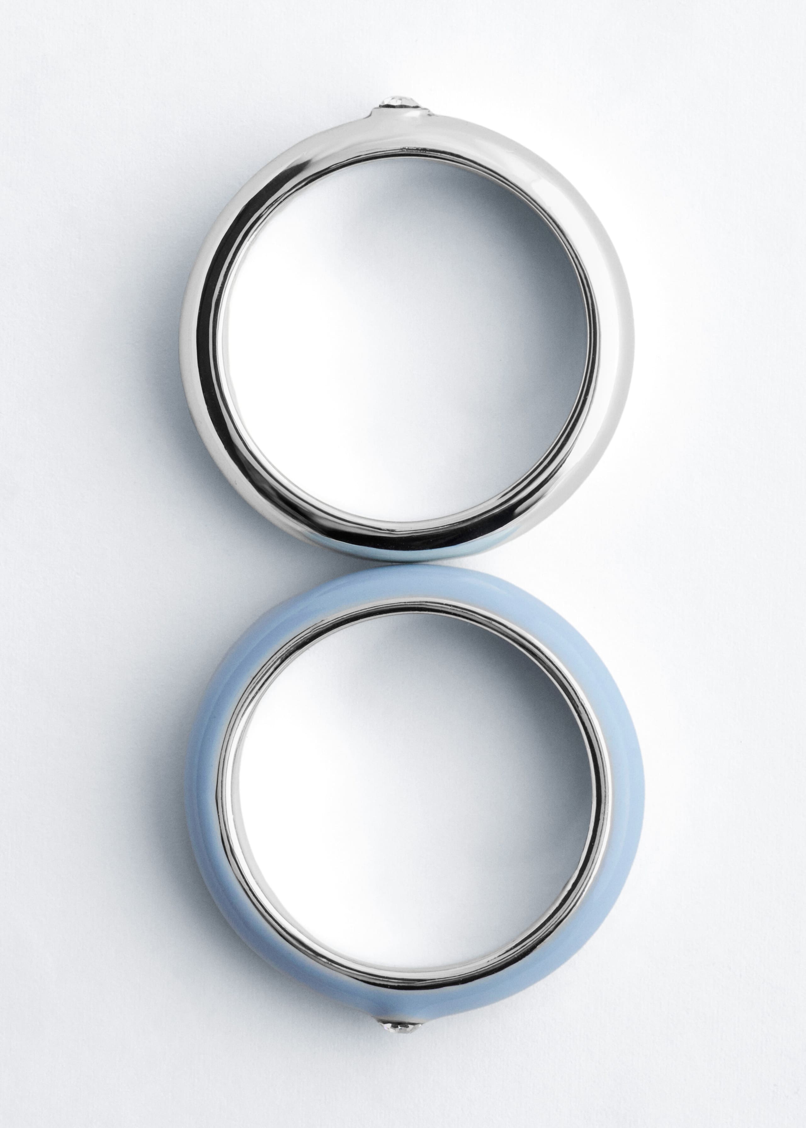 Glass Detail Brass Ring Set - {{variantName}} - Descriptive Detail