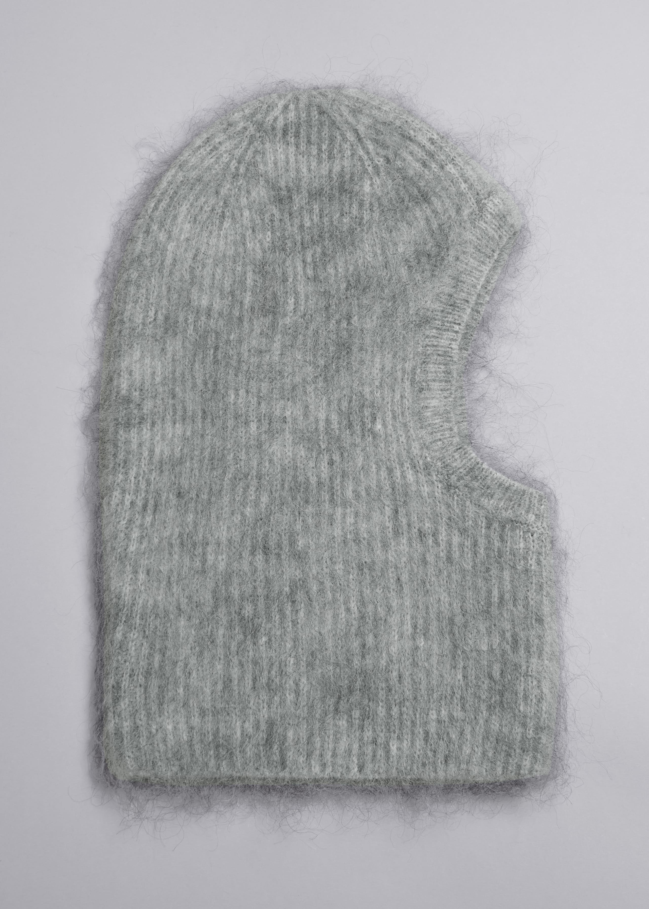 Brushed Mohair-Blend Balaclava - Grey - Still Life